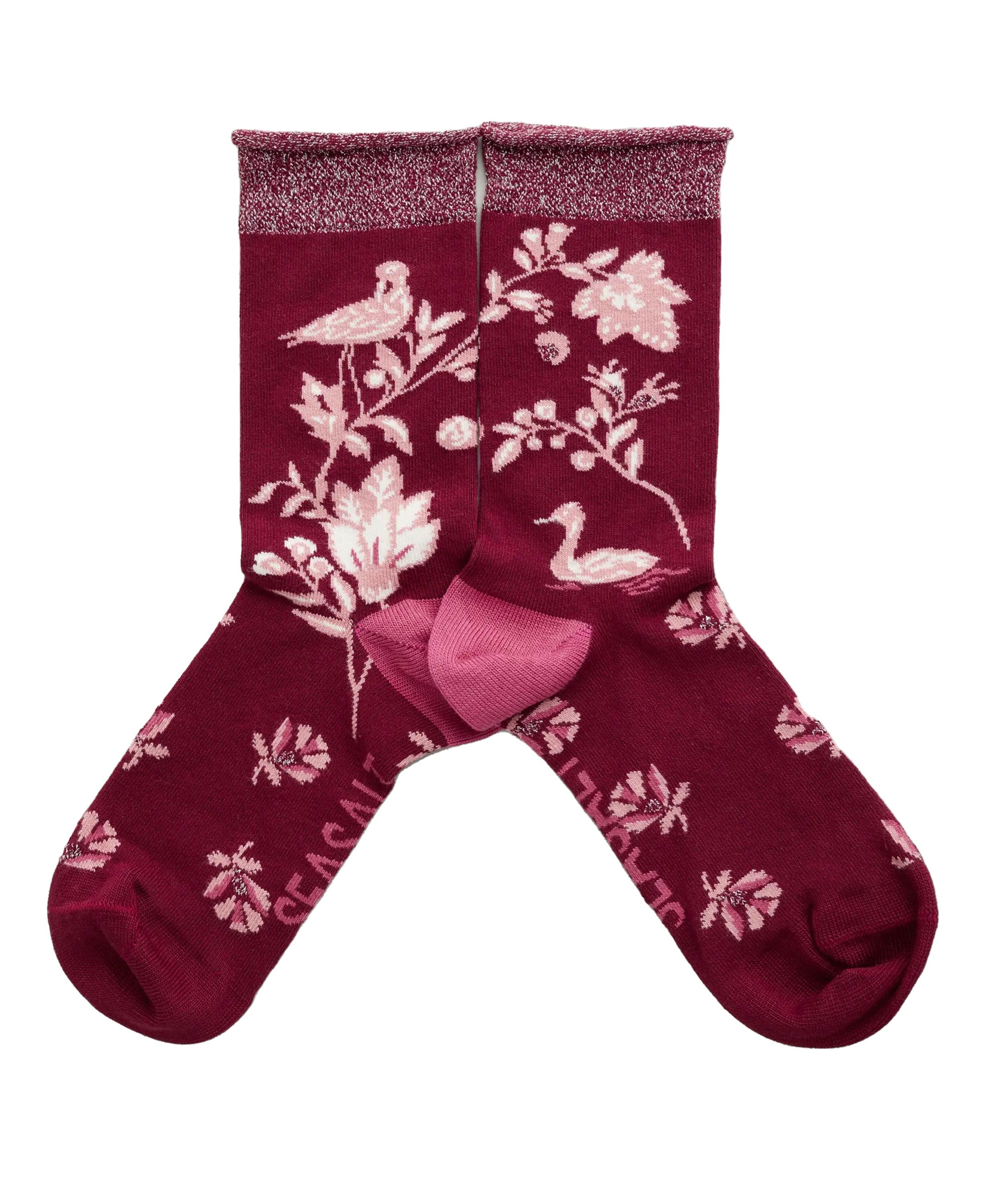 Snowy Scenes Socks - Tapestry Birds Jam