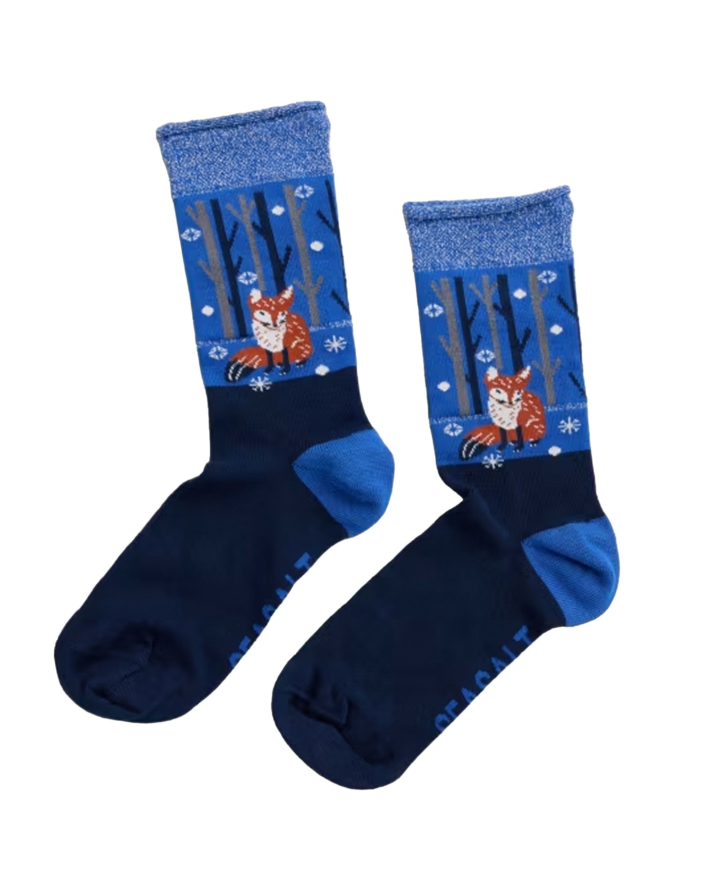 Snowy Scenes Socks - Snow Step Maritime