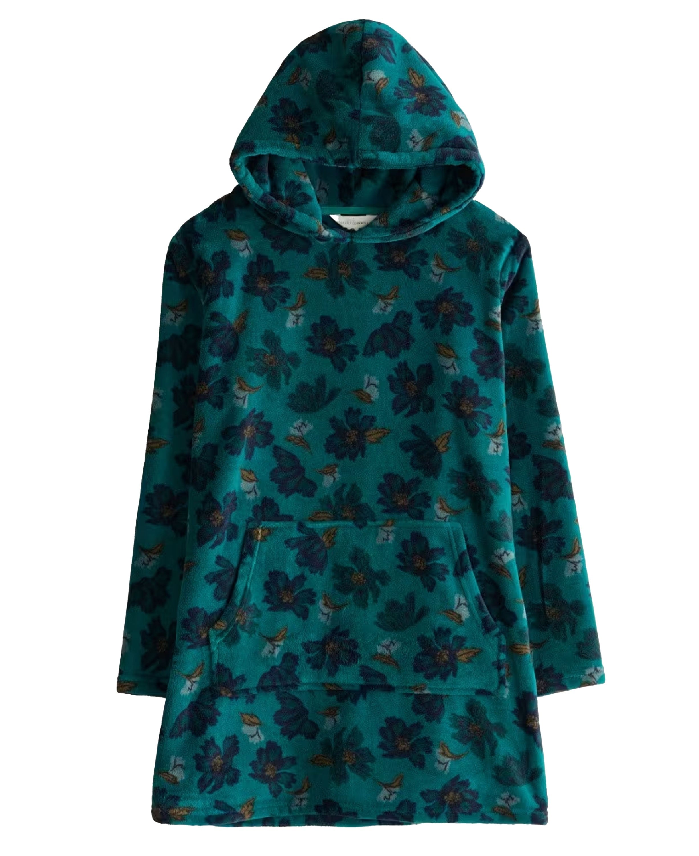 Snugsoft Hoodie - Camellia Collage Dark Jade