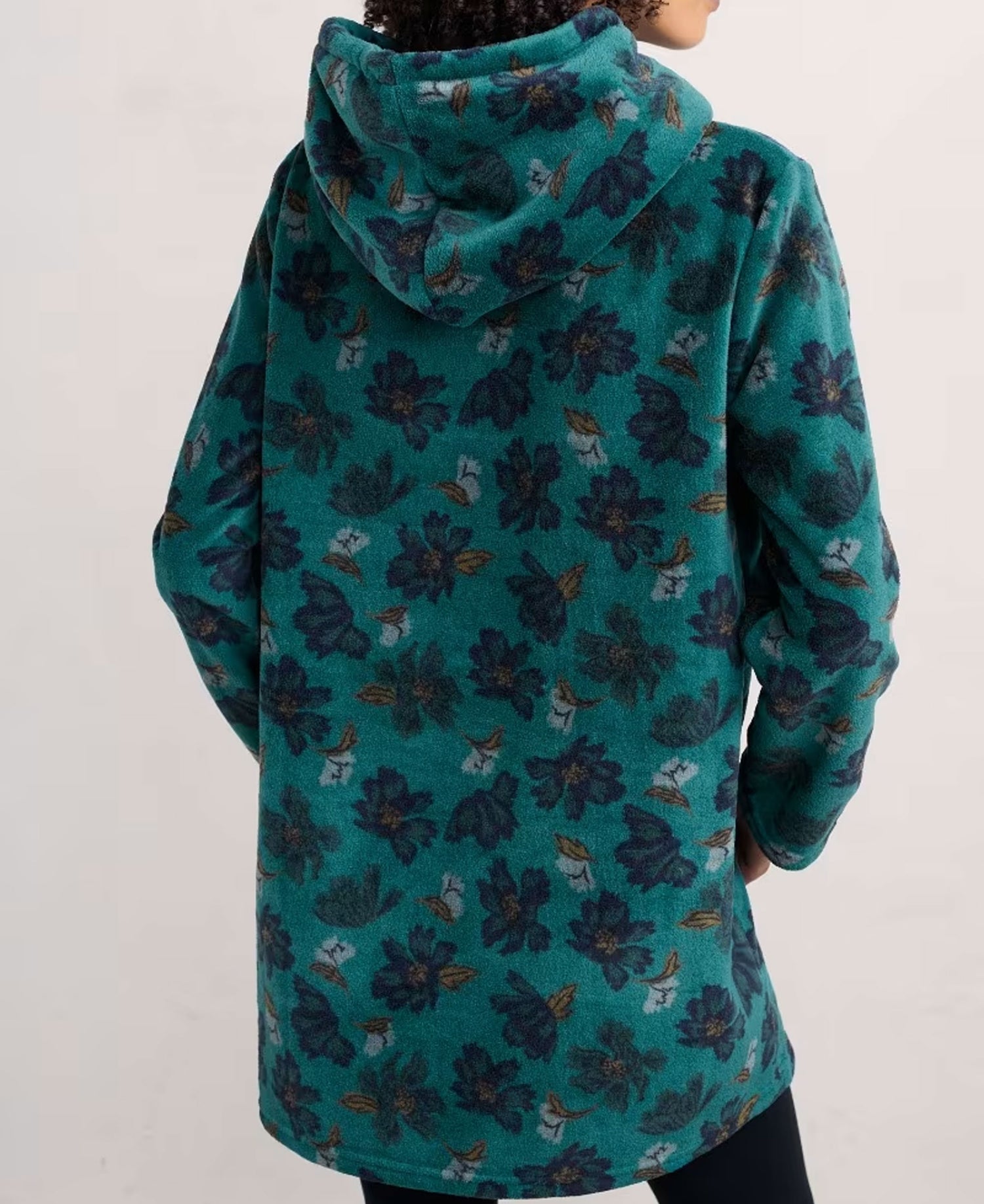 Snugsoft Hoodie - Camellia Collage Dark Jade