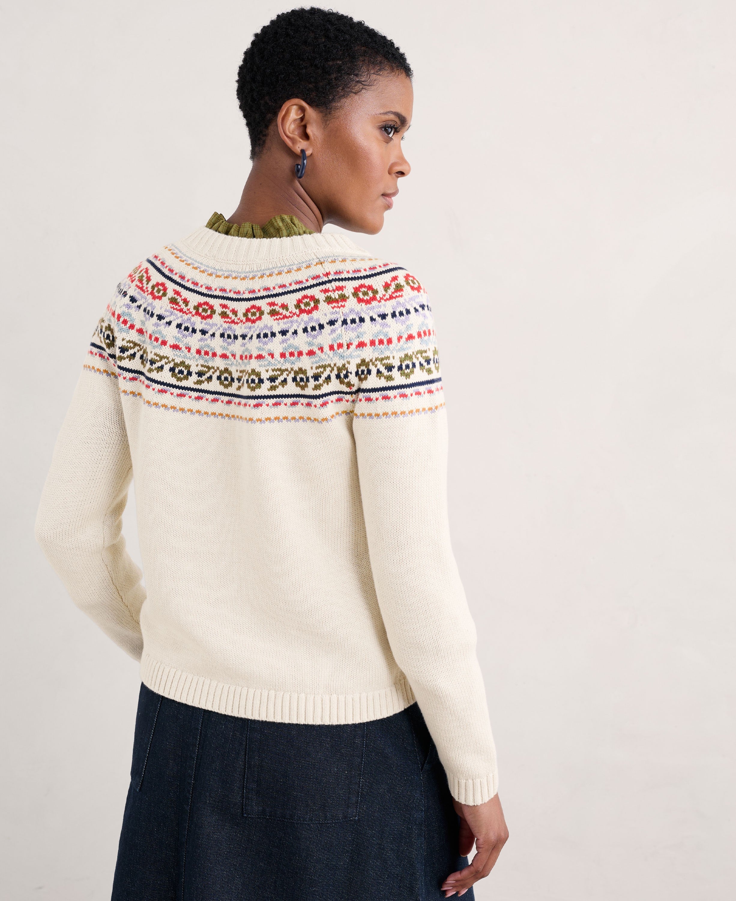 Stitch Work Jumper - Tapestries Chalk Multi