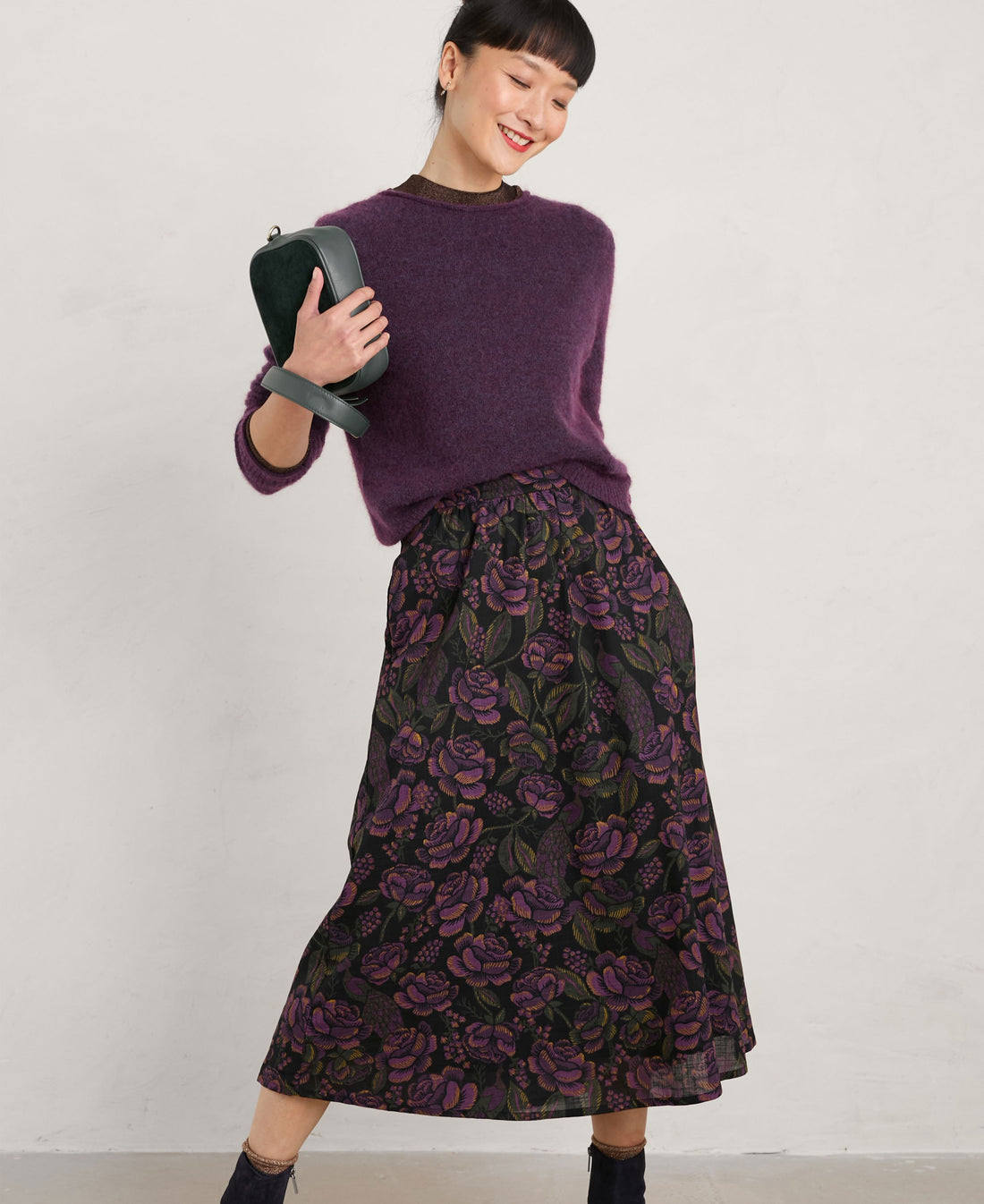 Tawny Owl Skirt - Tapestry Bloom Grape