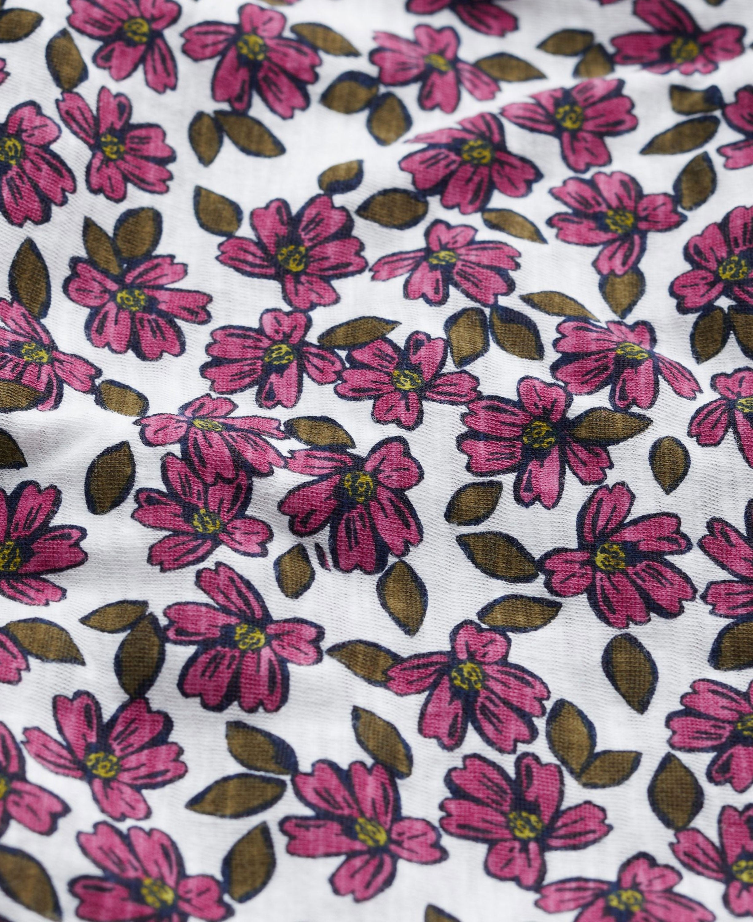 Wavecrest Organic Cotton Jersey Shirt - Field Flower Chalk