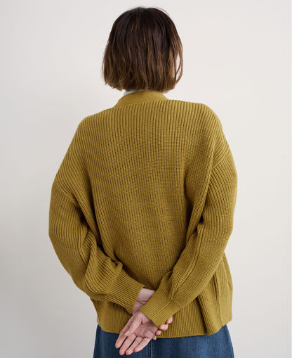 Winding Creek Organic Cotton Knit Cardigan - Pear