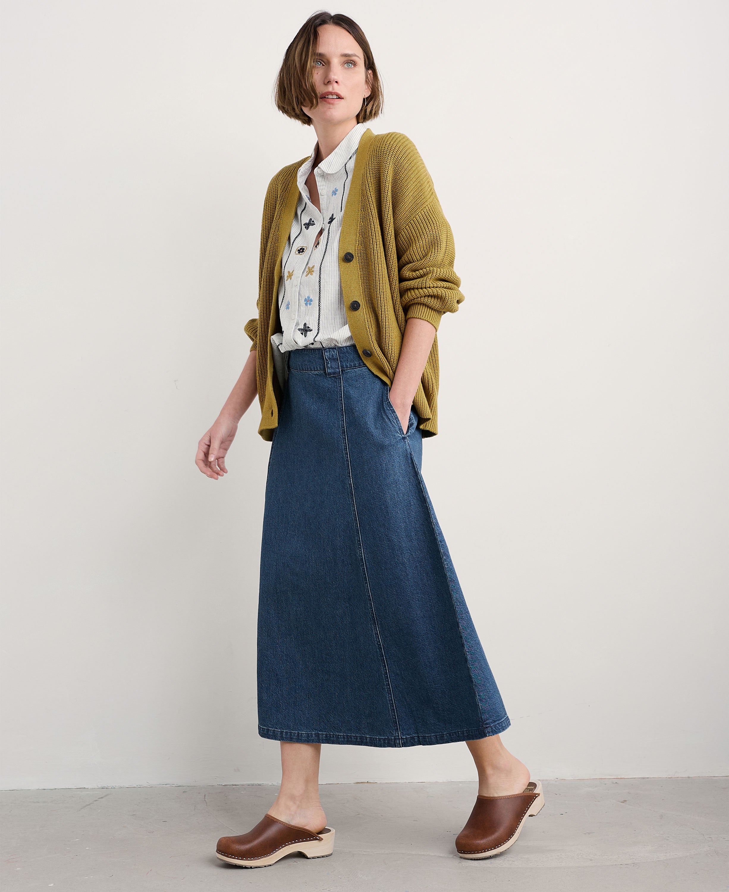 Winding Creek Organic Cotton Knit Cardigan - Pear