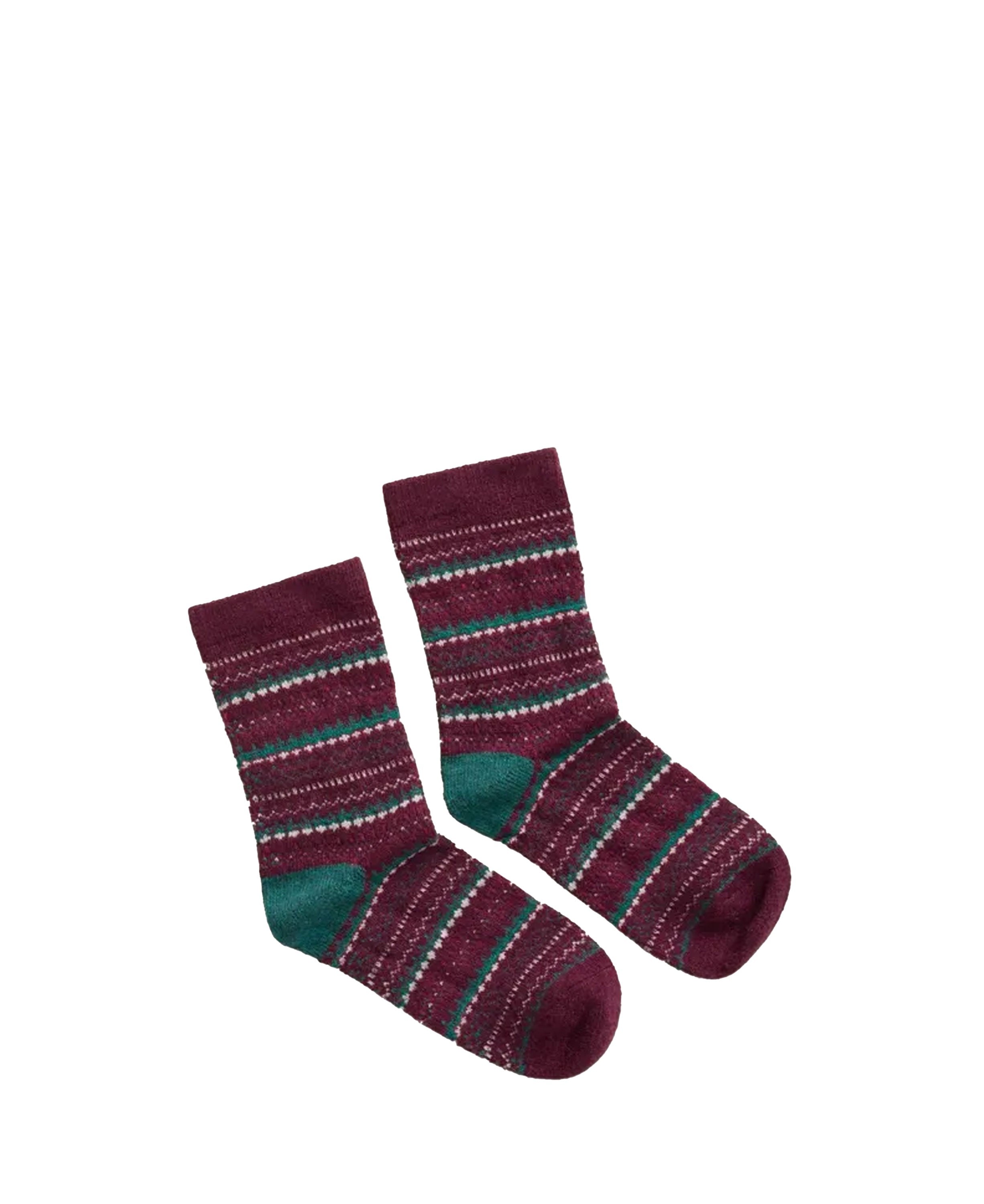 Fair Isle Socks - Spring Fair Merlot Mix