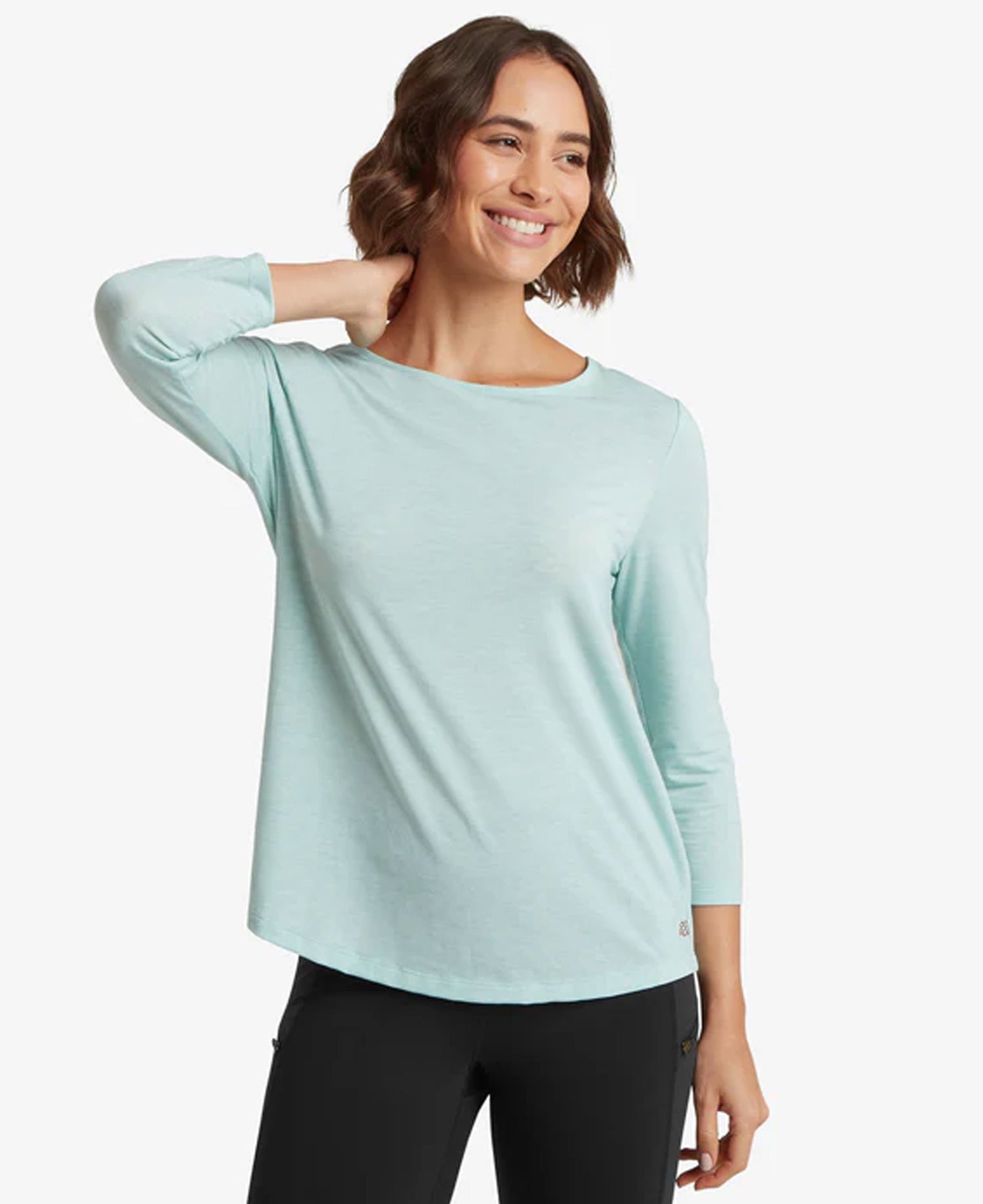 Asha 3/4 Sleeve Top - Light Mist