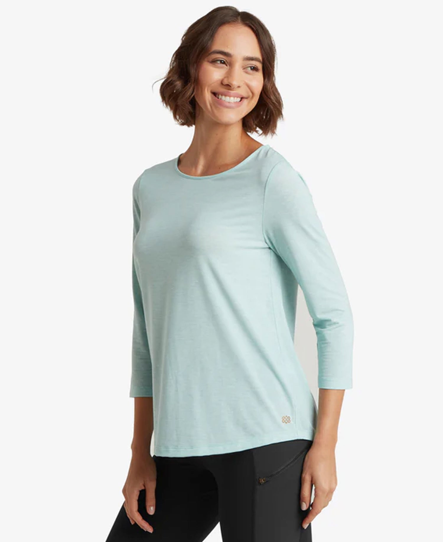 Asha 3/4 Sleeve Top - Light Mist