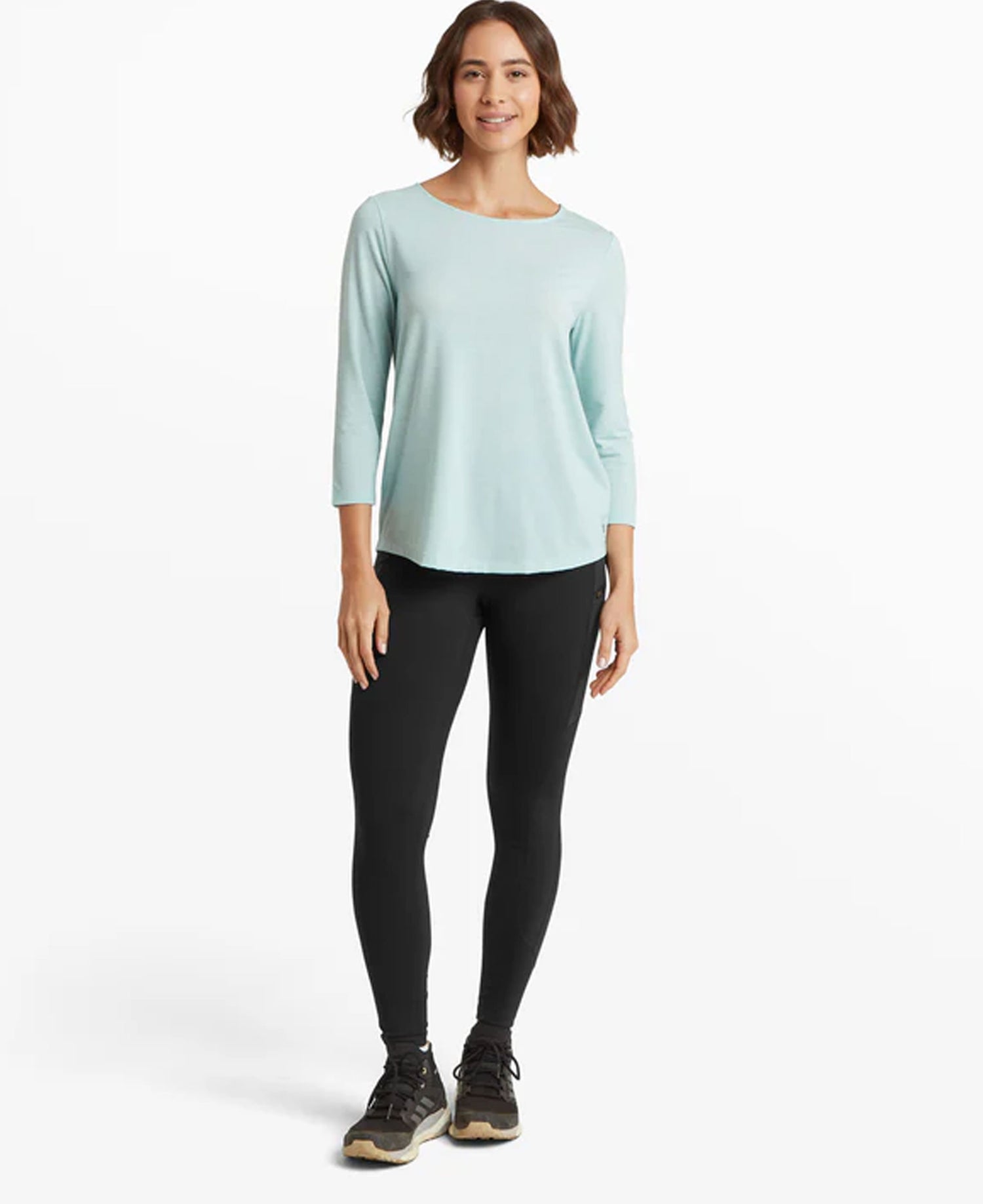 Asha 3/4 Sleeve Top - Light Mist