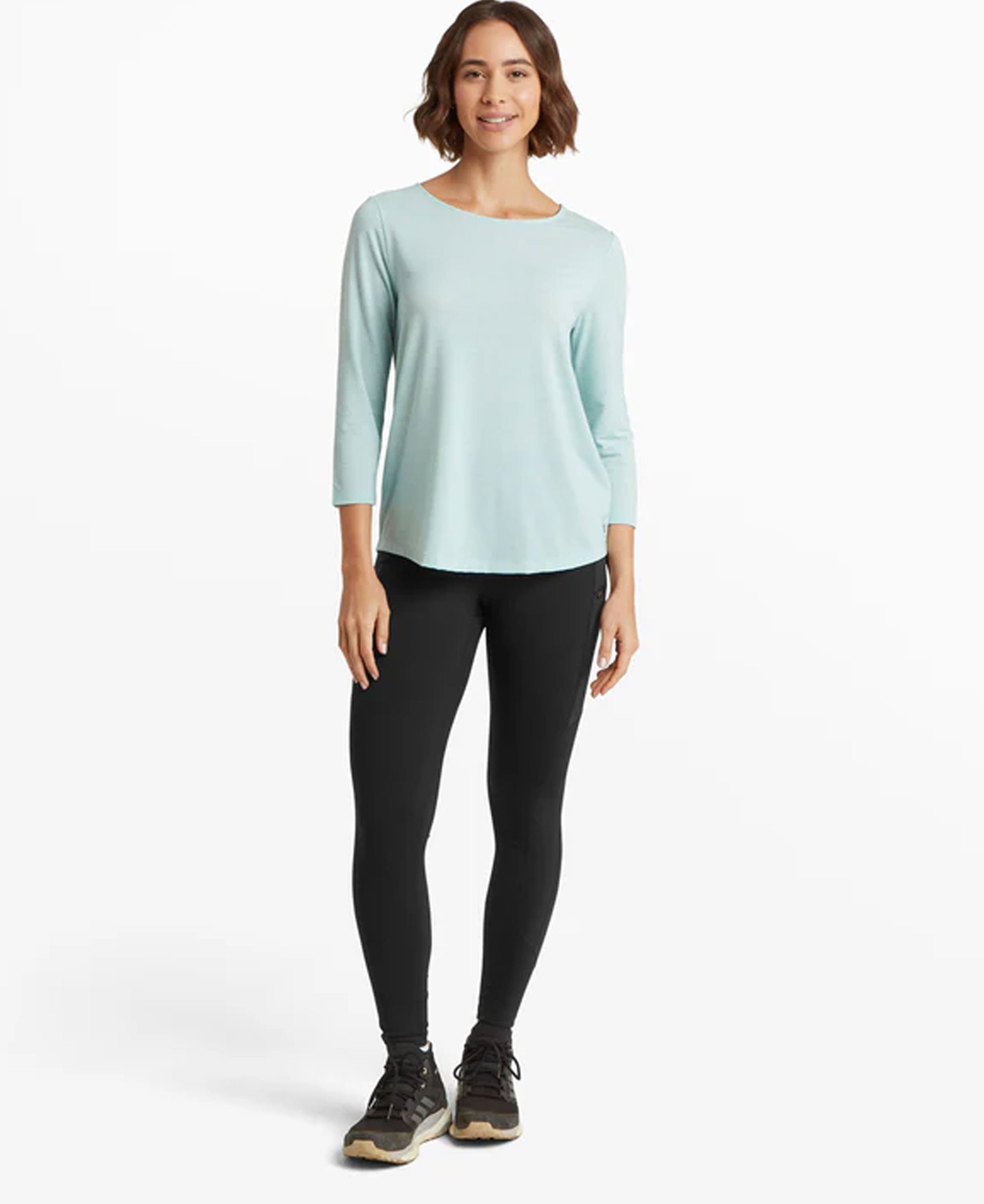 Asha 3/4 Sleeve Top - Light Mist