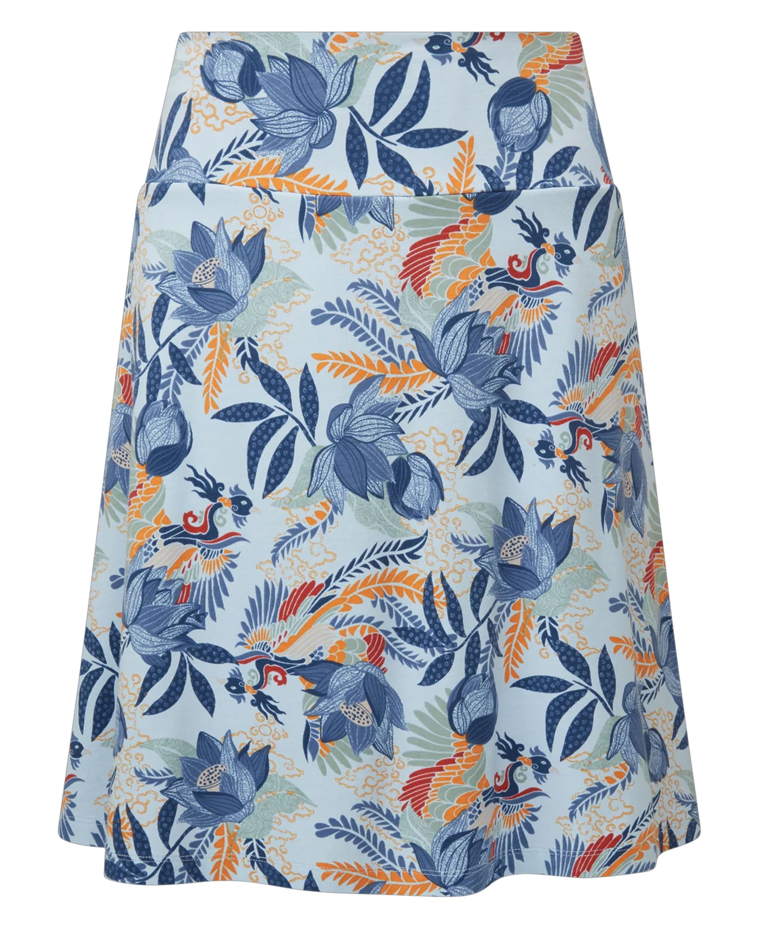 Padma Pull On Skirt - Seaport Blue Peacock