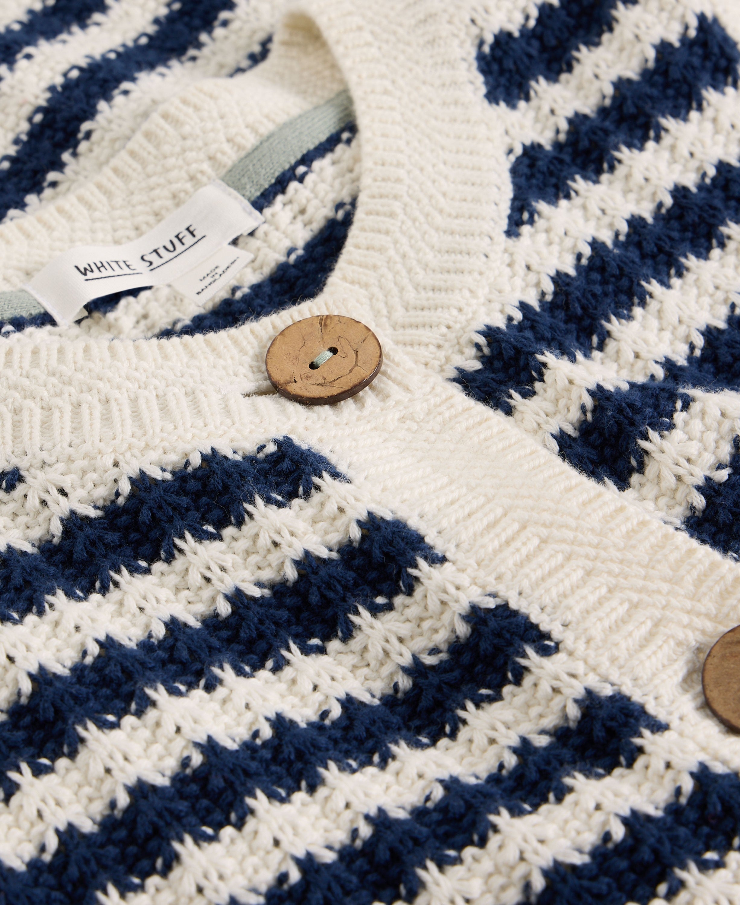 Sienna Stripe Button Tank - Navy Multi