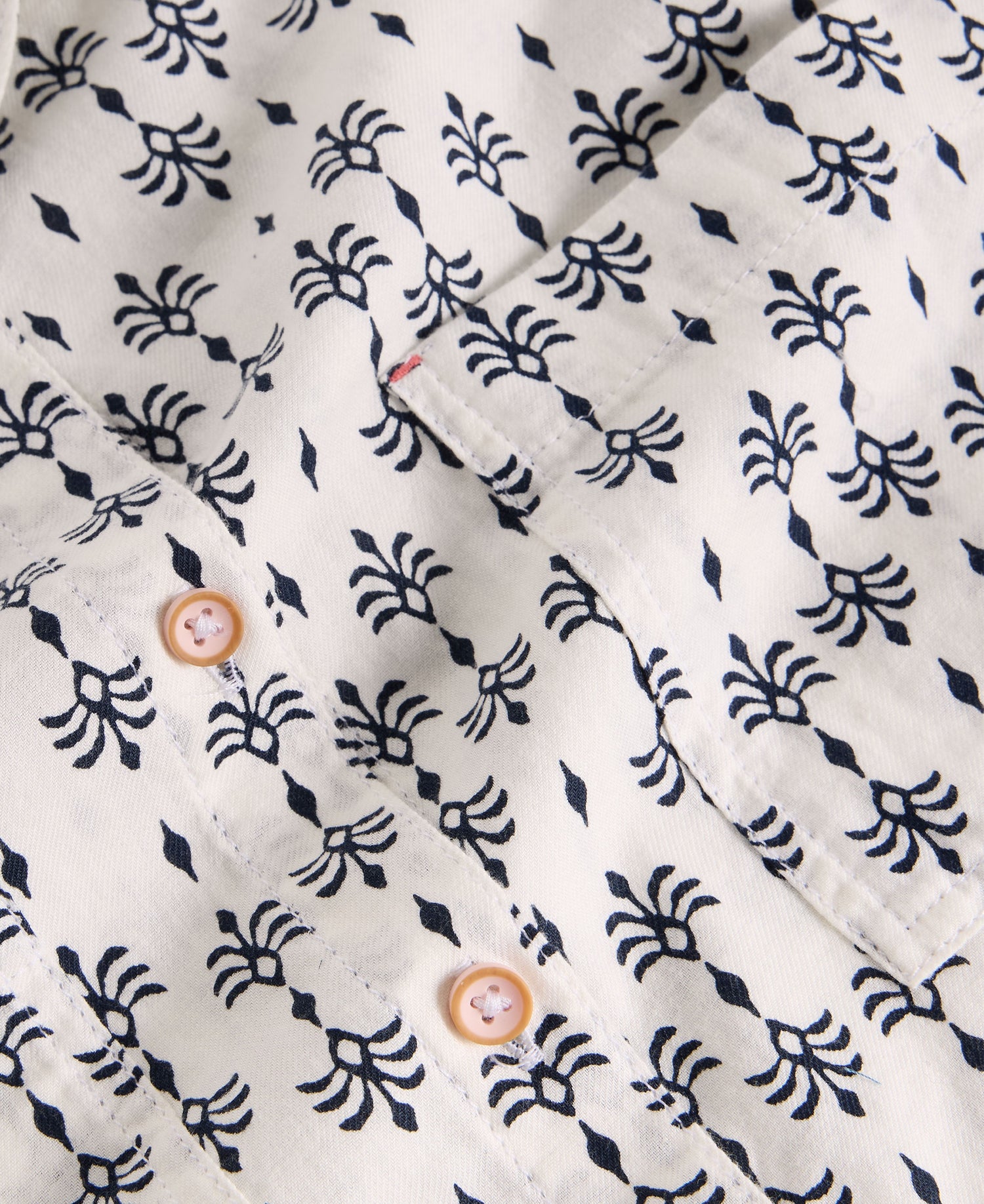 Sophie Organic Cotton Shirt - White Print