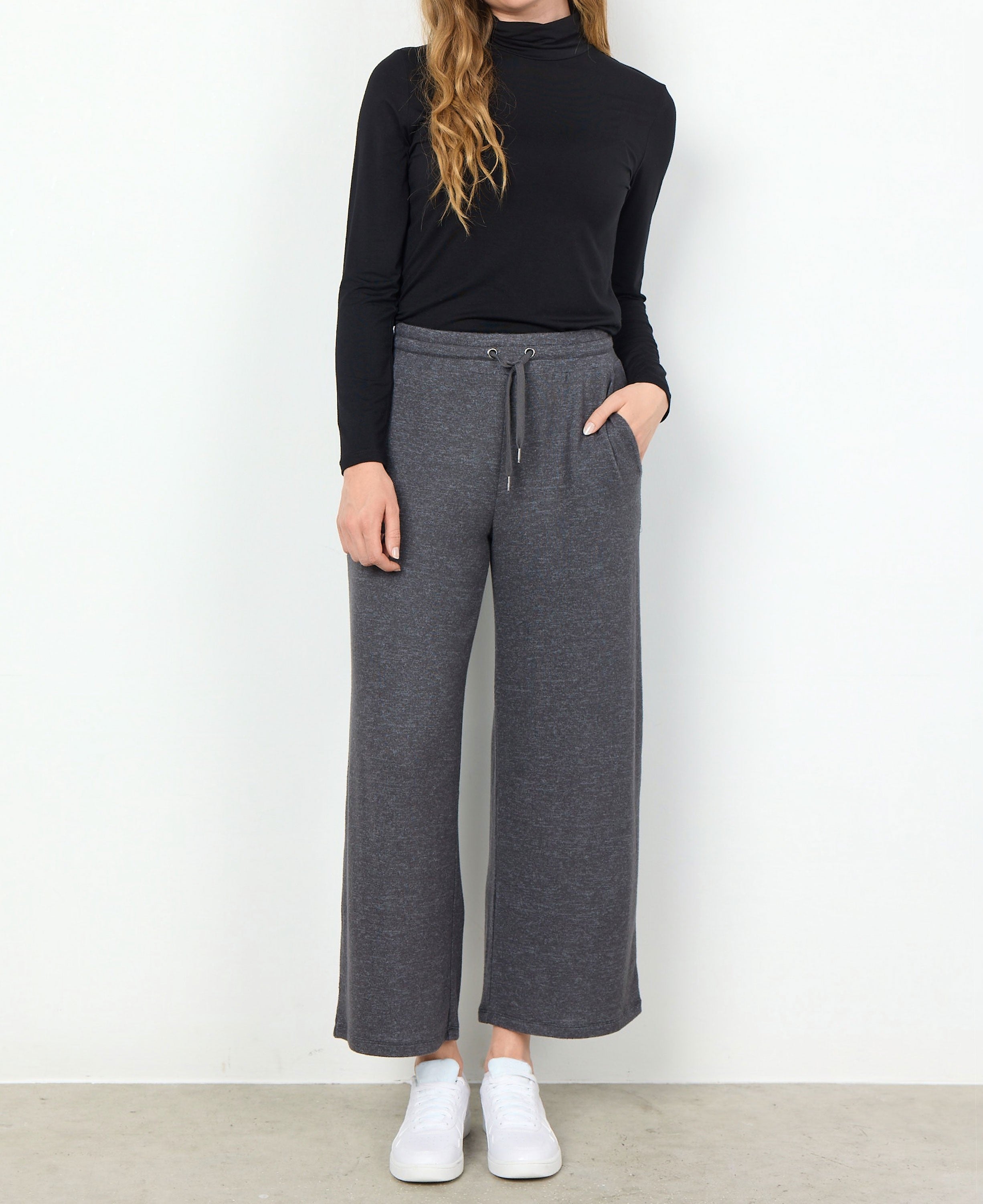 Biara 74 Pants - Dark Grey Melange