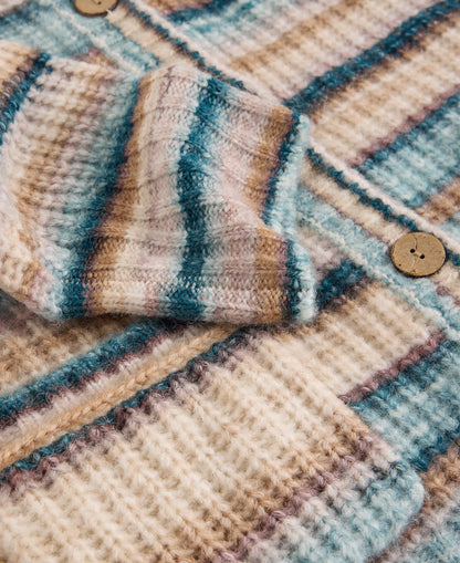 Suzanna Crew Cardi - Blue Multi