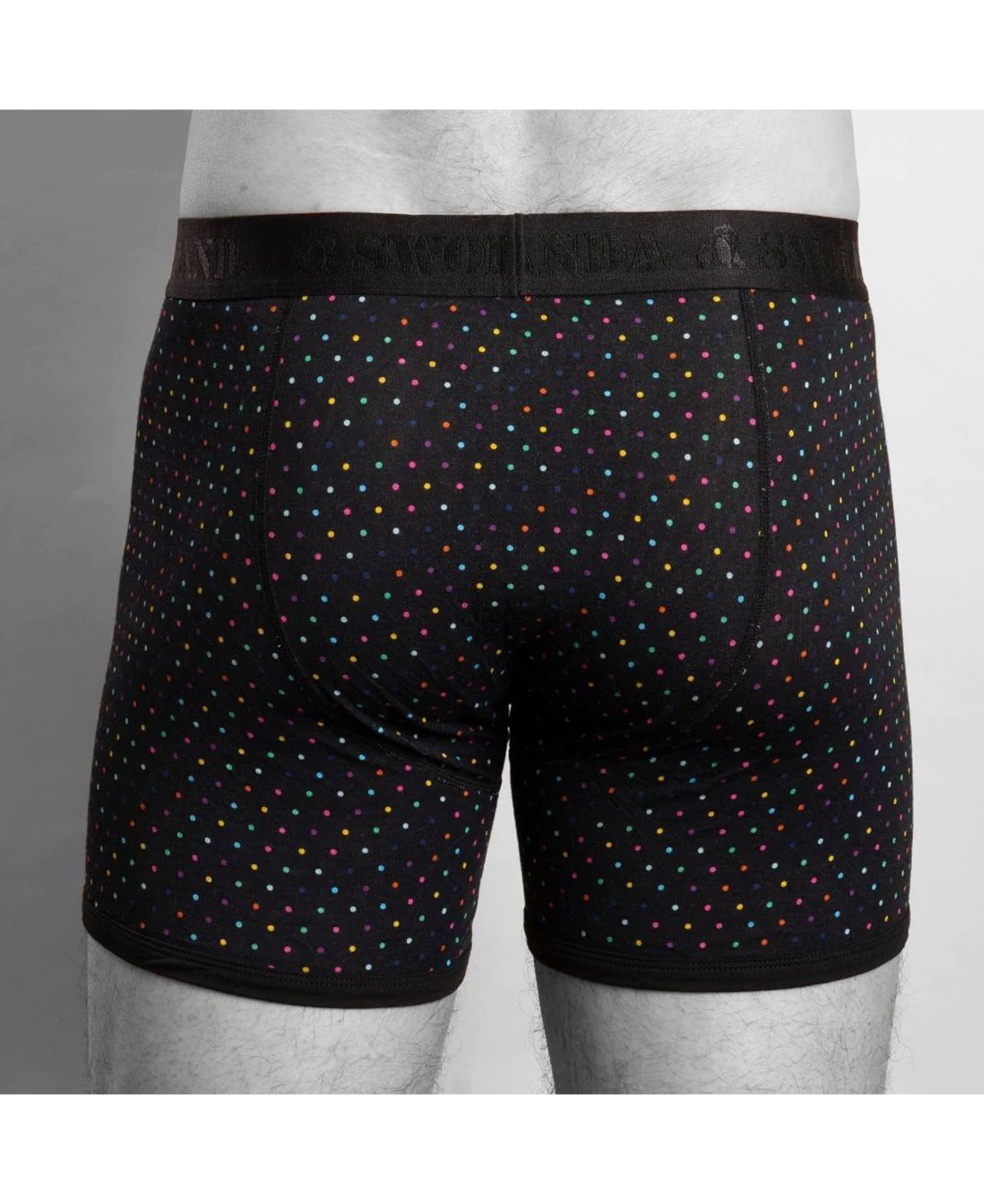 Bamboo Boxers - Multi Dot/Black Band