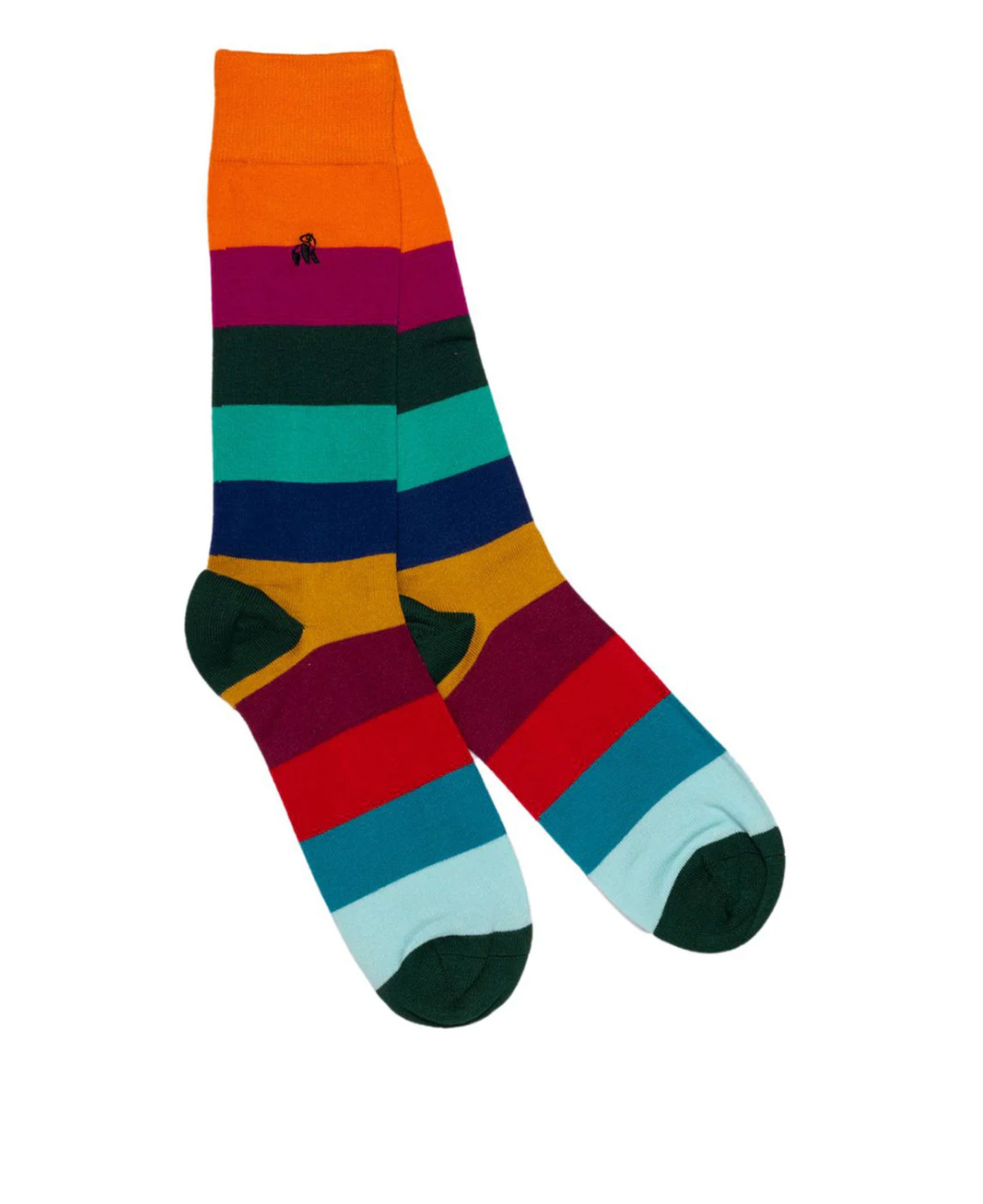 Bamboo Socks - Block Stripe