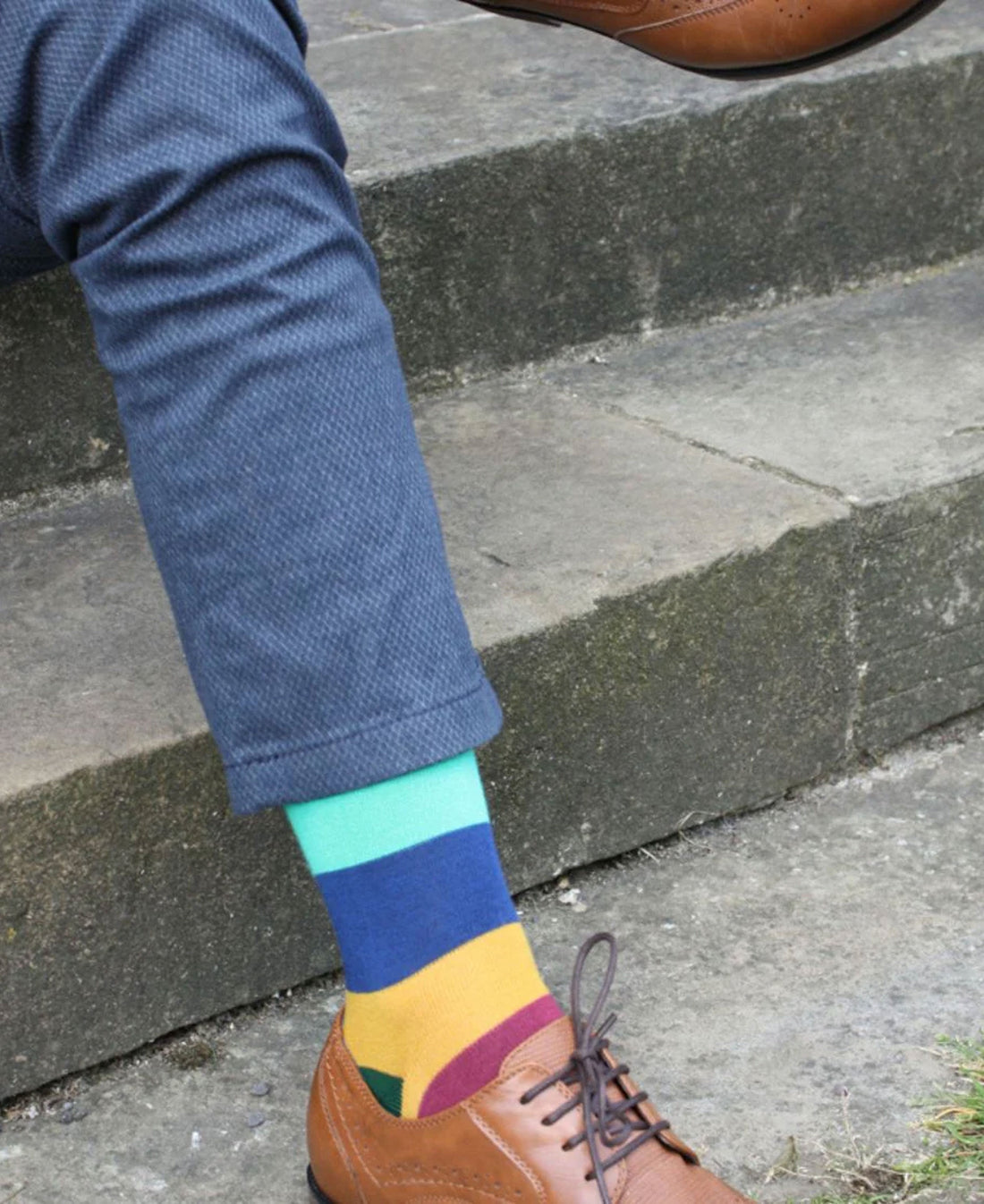 Bamboo Socks - Block Stripe