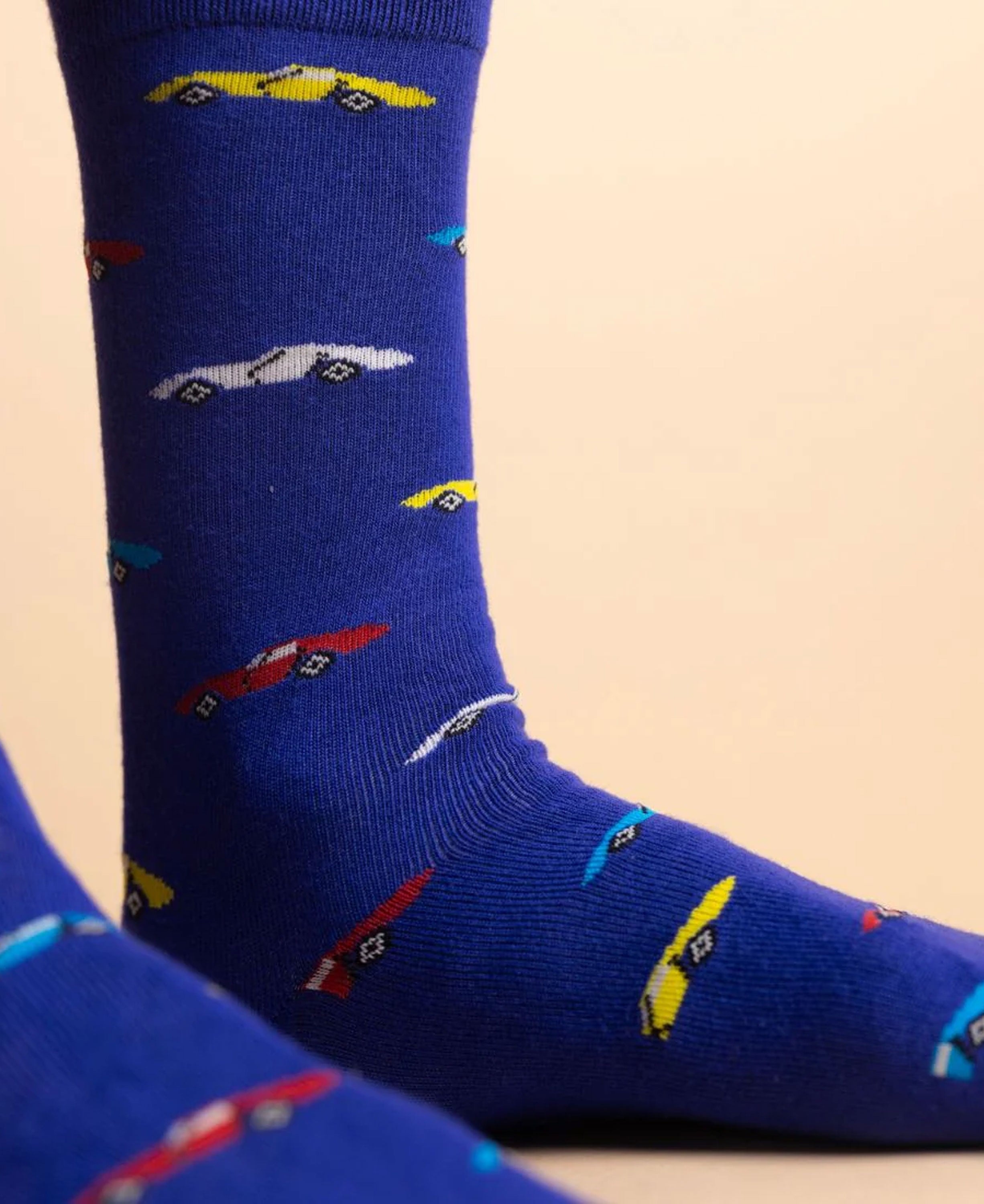 Bamboo Socks - Blue Classic Cars