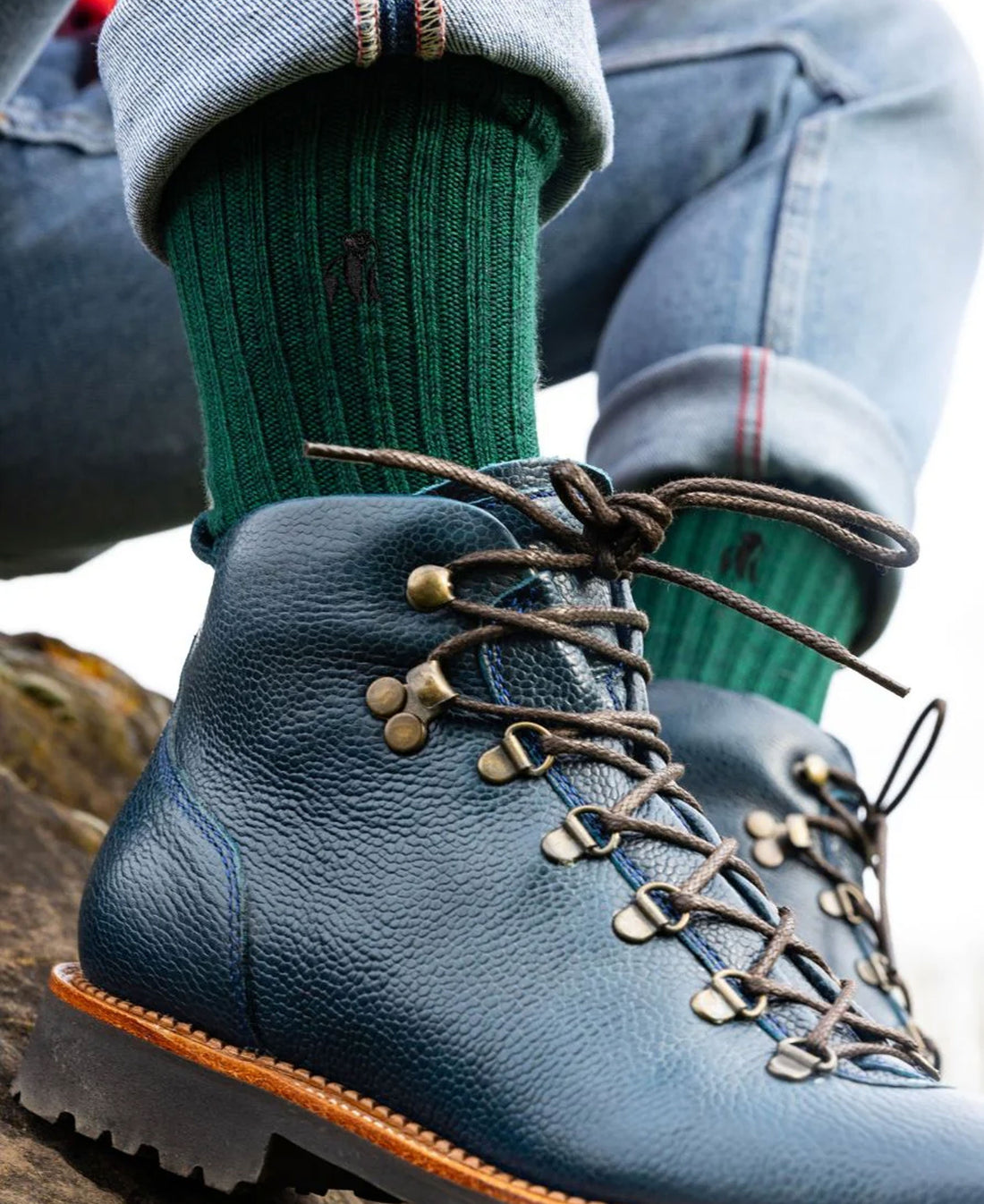 Bamboo Socks - Green Boot Sock