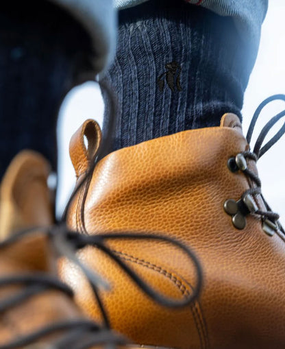 Bamboo Socks - Navy Boot Sock