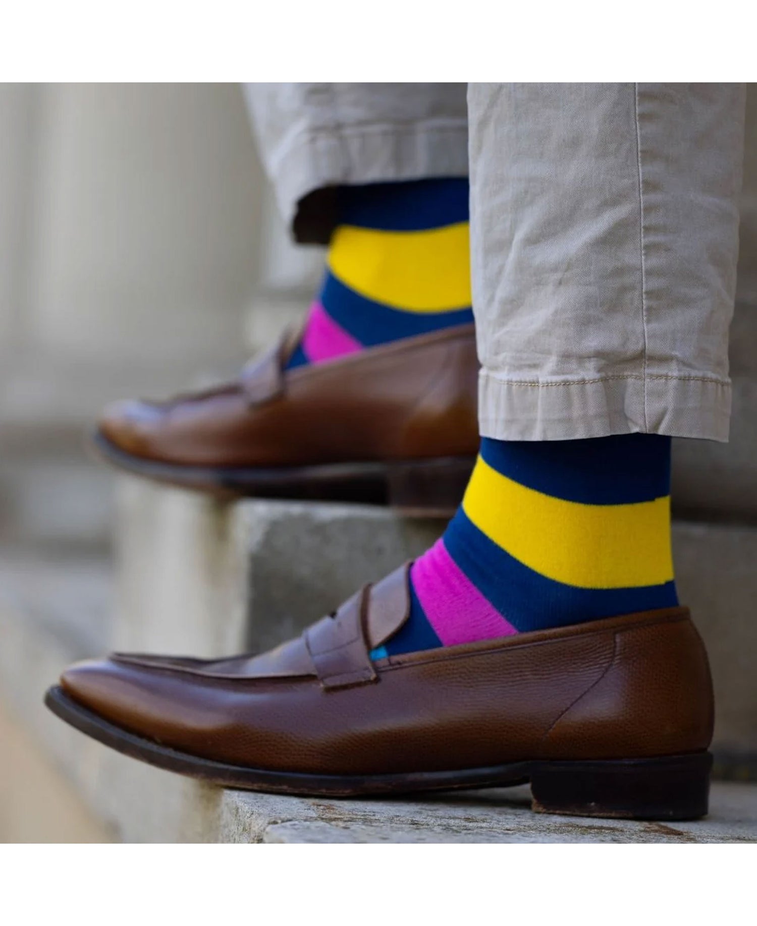 Bamboo Socks - Neon Stripe