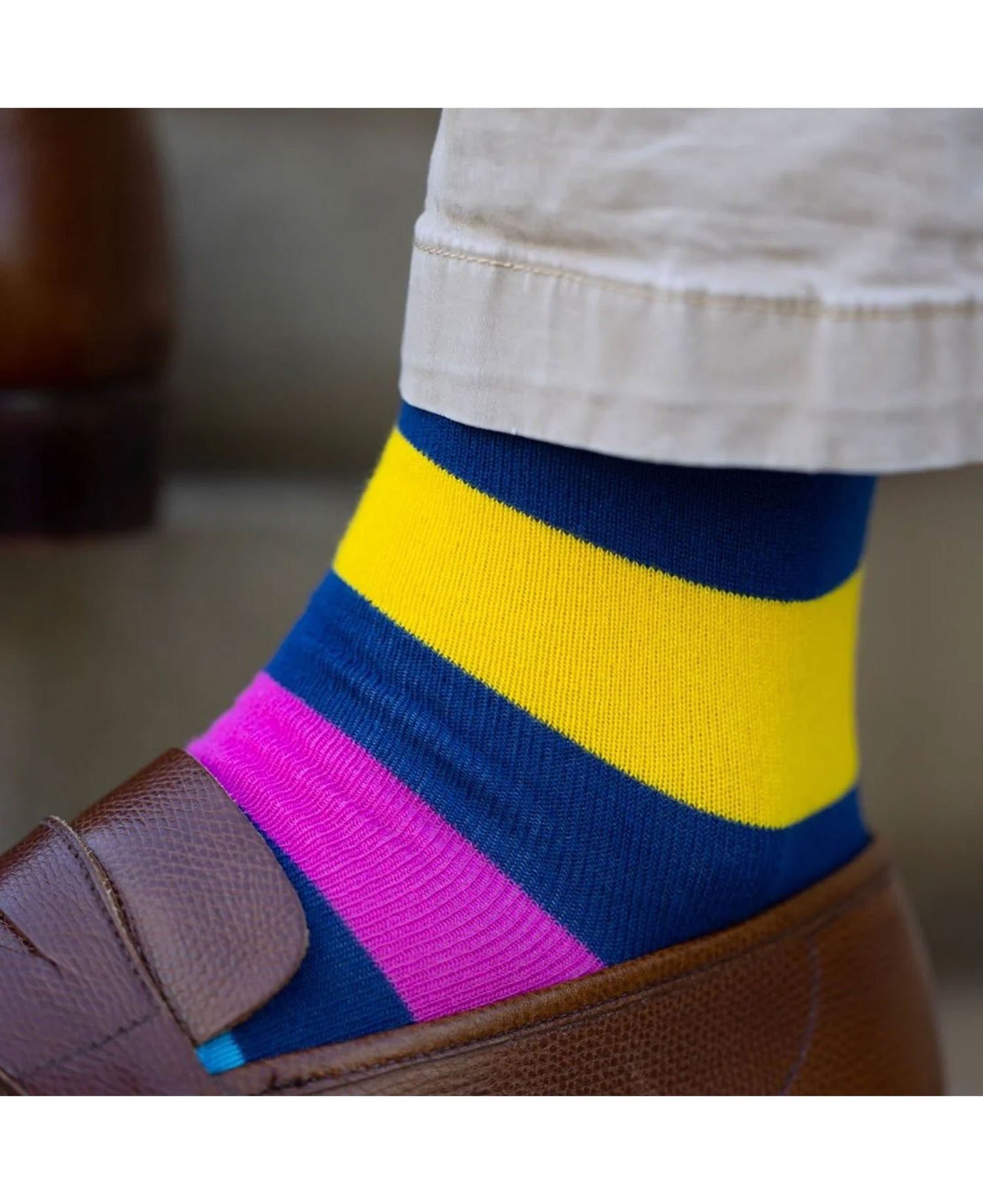 Bamboo Socks - Neon Stripe