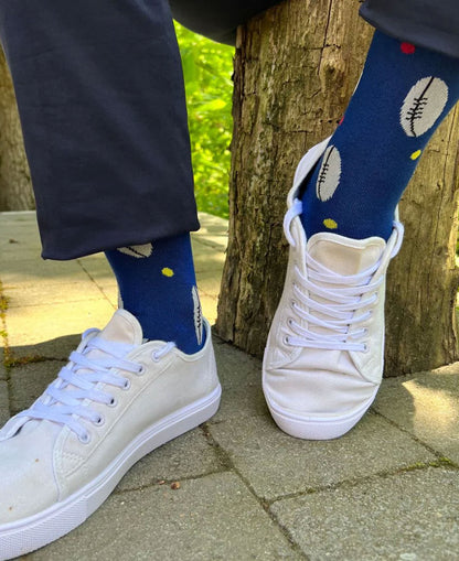 Bamboo Socks - Rugby Balls