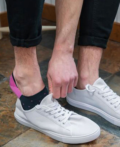 Spotted Socks No Show - Spotted Pink