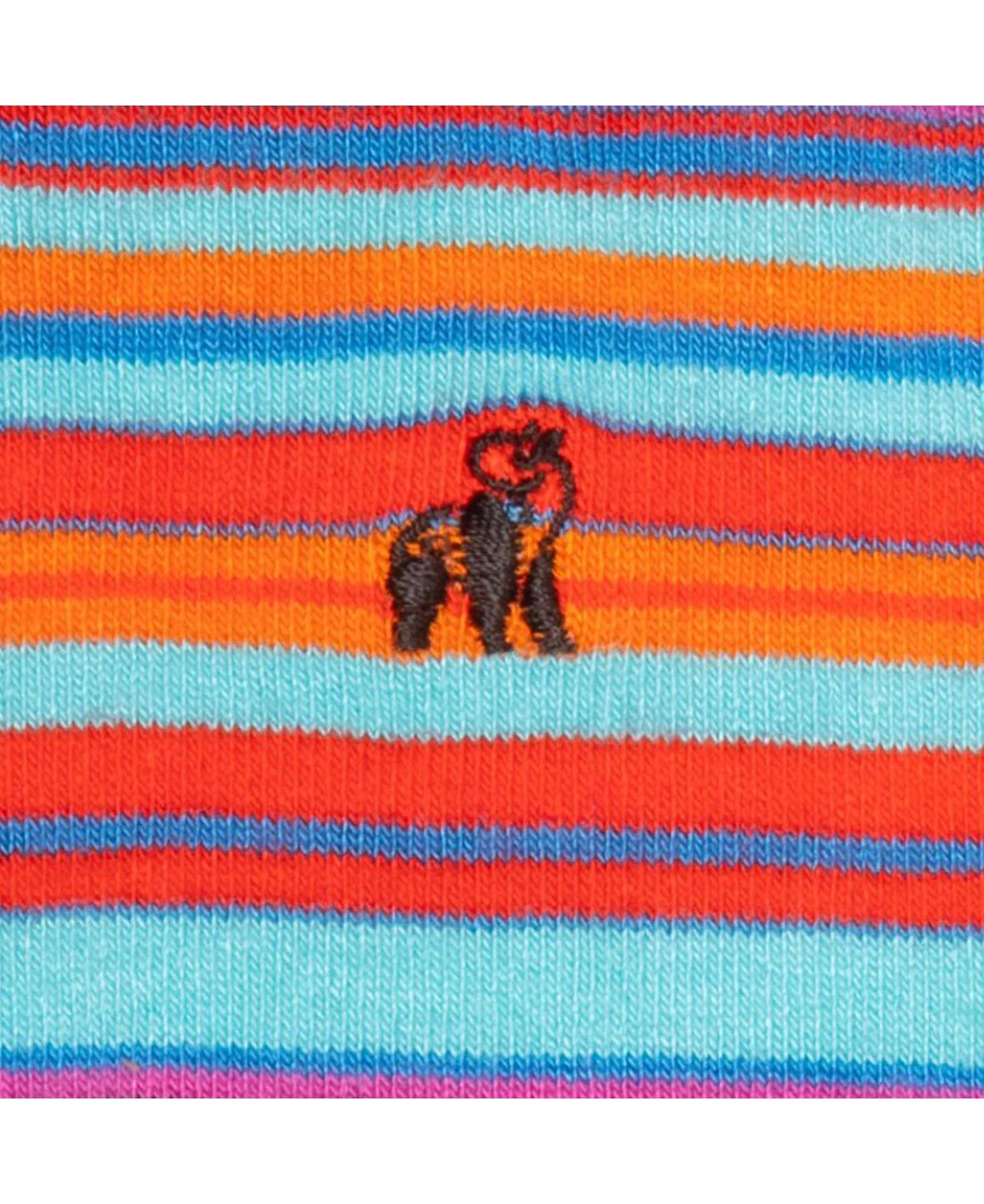 Striped Socks - Blue/Red Narrow Striped
