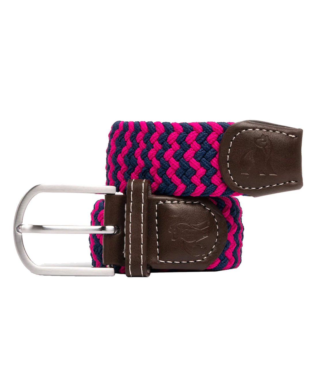 Woven Belt - Pink/Blue Zigzag