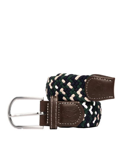 Woven Belt - Navy/Green Zigzag