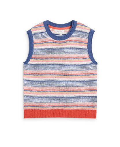 Tara Texture Tank - Blue Multi