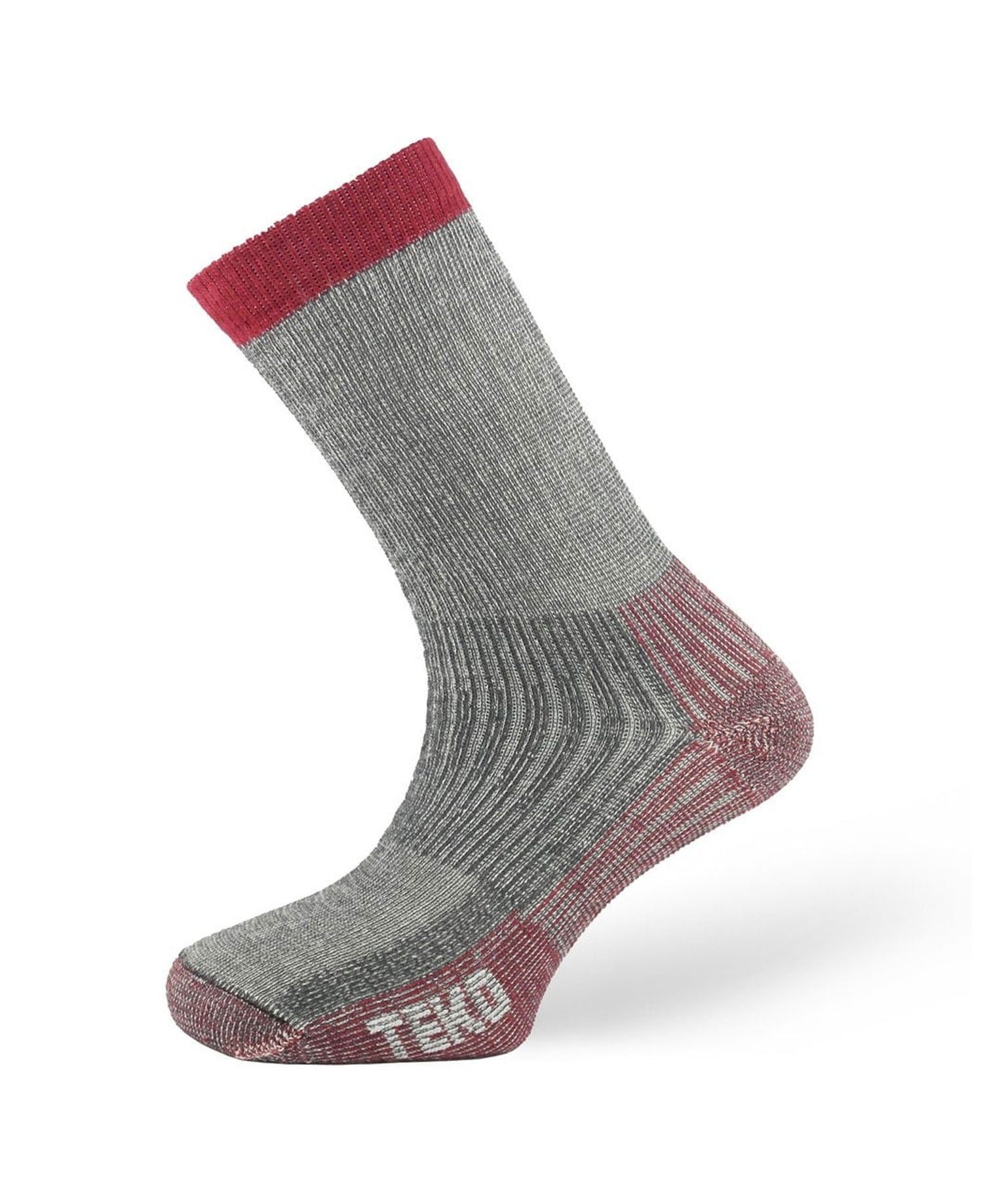 Trek Heavy Full Cushion Sock - Charcoal/Red