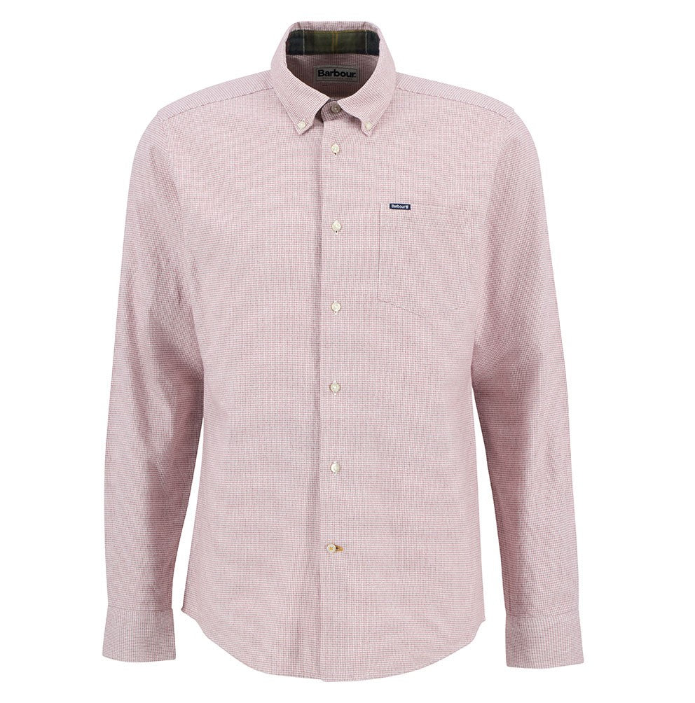 Turner Tailored Houndstooth Shirt - Earth Pink