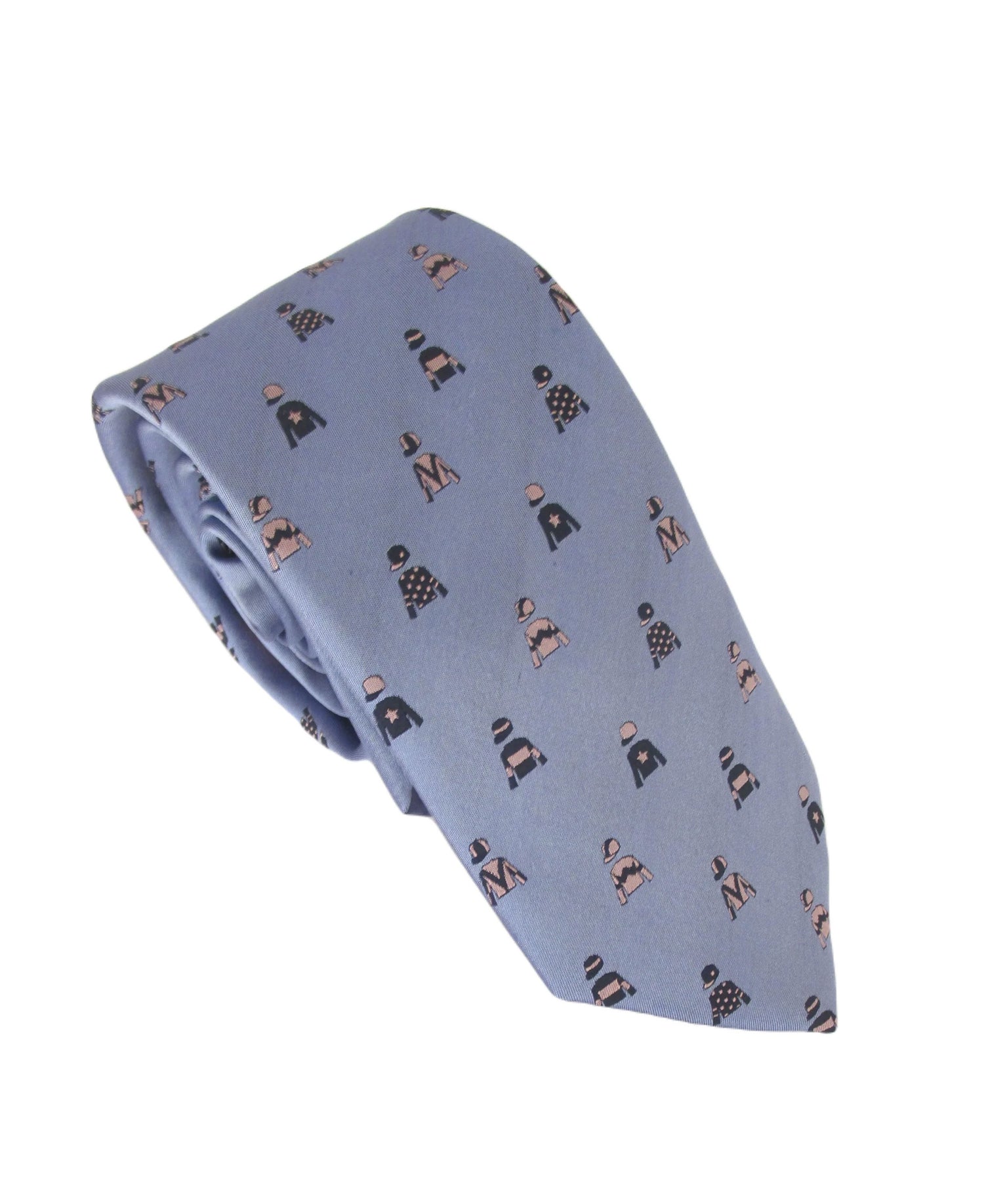Country Silk Tie - Sky Blue Jockey Silks