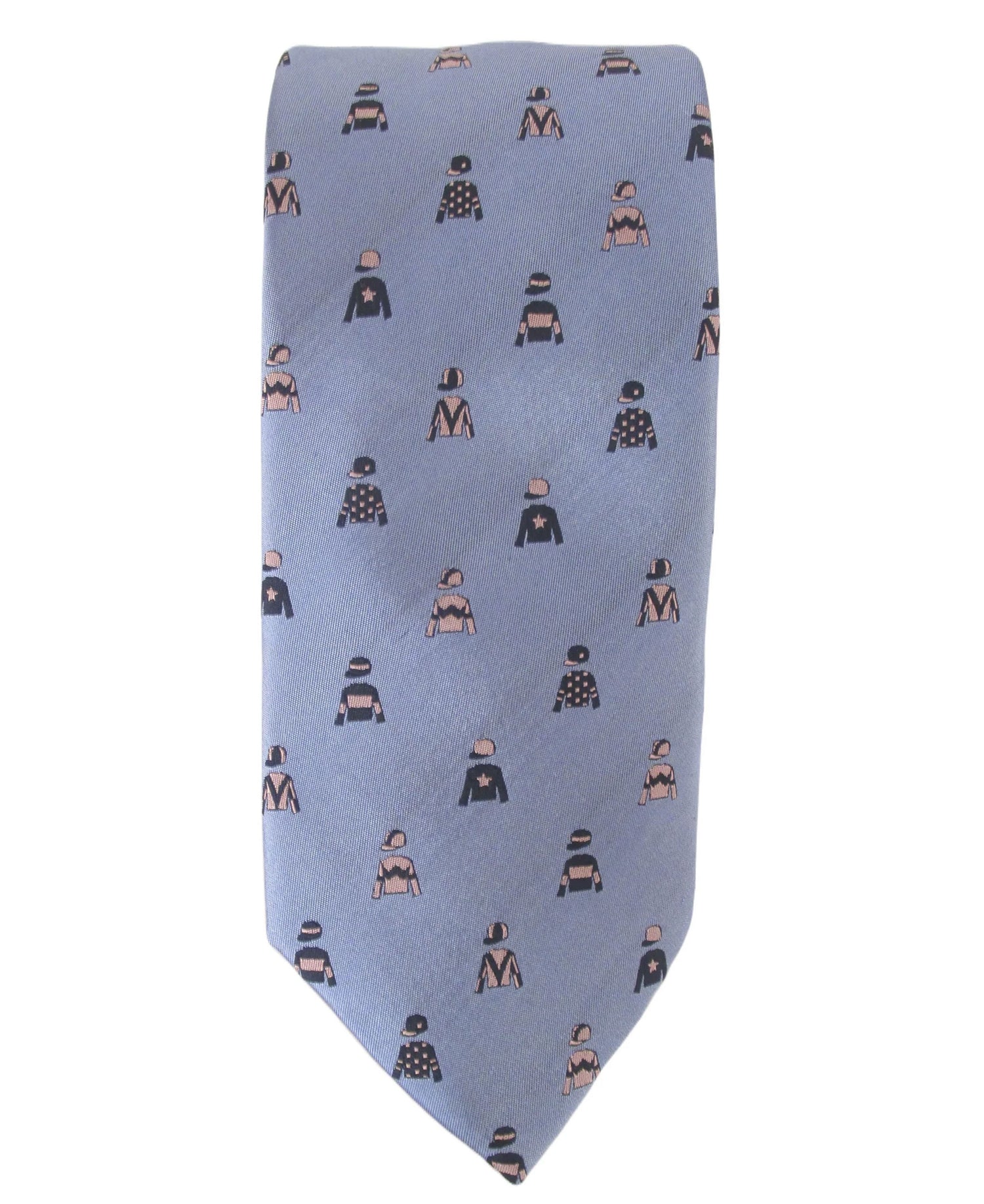 Country Silk Tie - Sky Blue Jockey Silks
