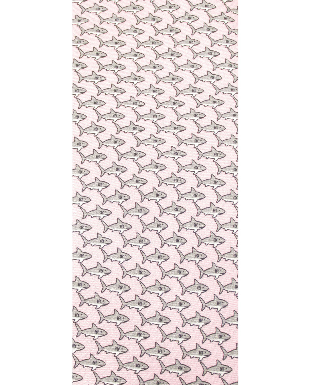 Italian Printed Silk Tie - Pink Shark
