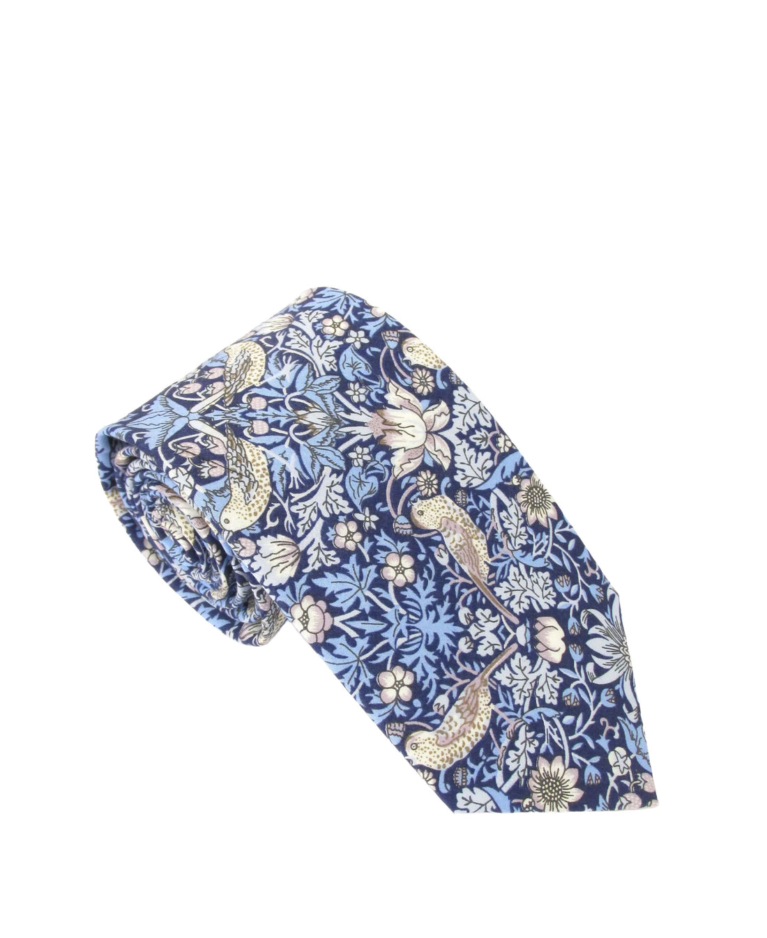 Liberty Cotton Tie - Strawberry Thief Blue