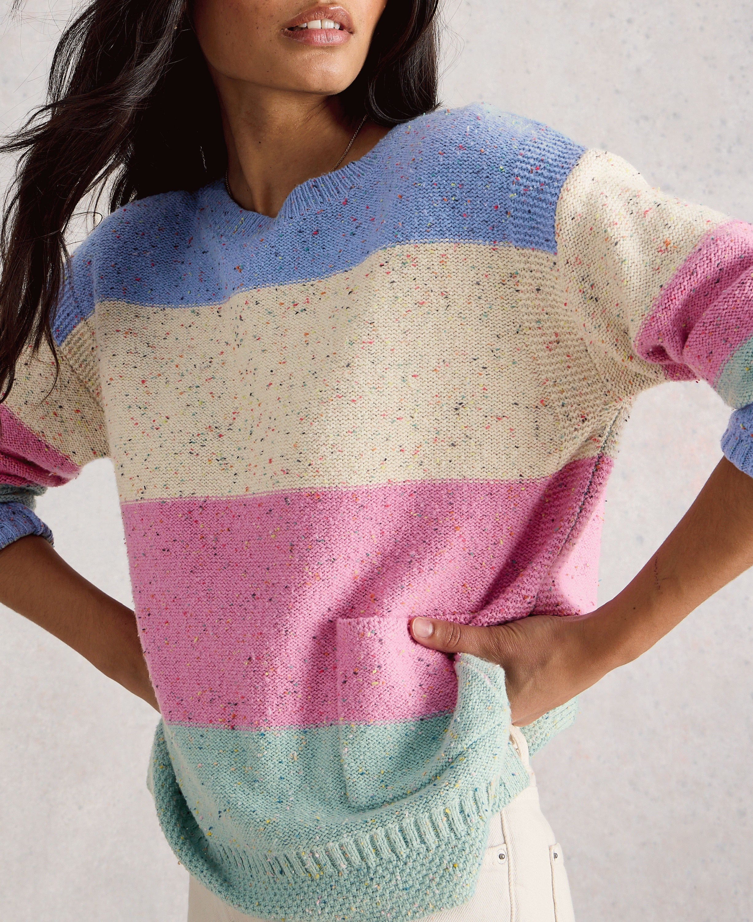 Victoria Striped Jumper - Natural Multi