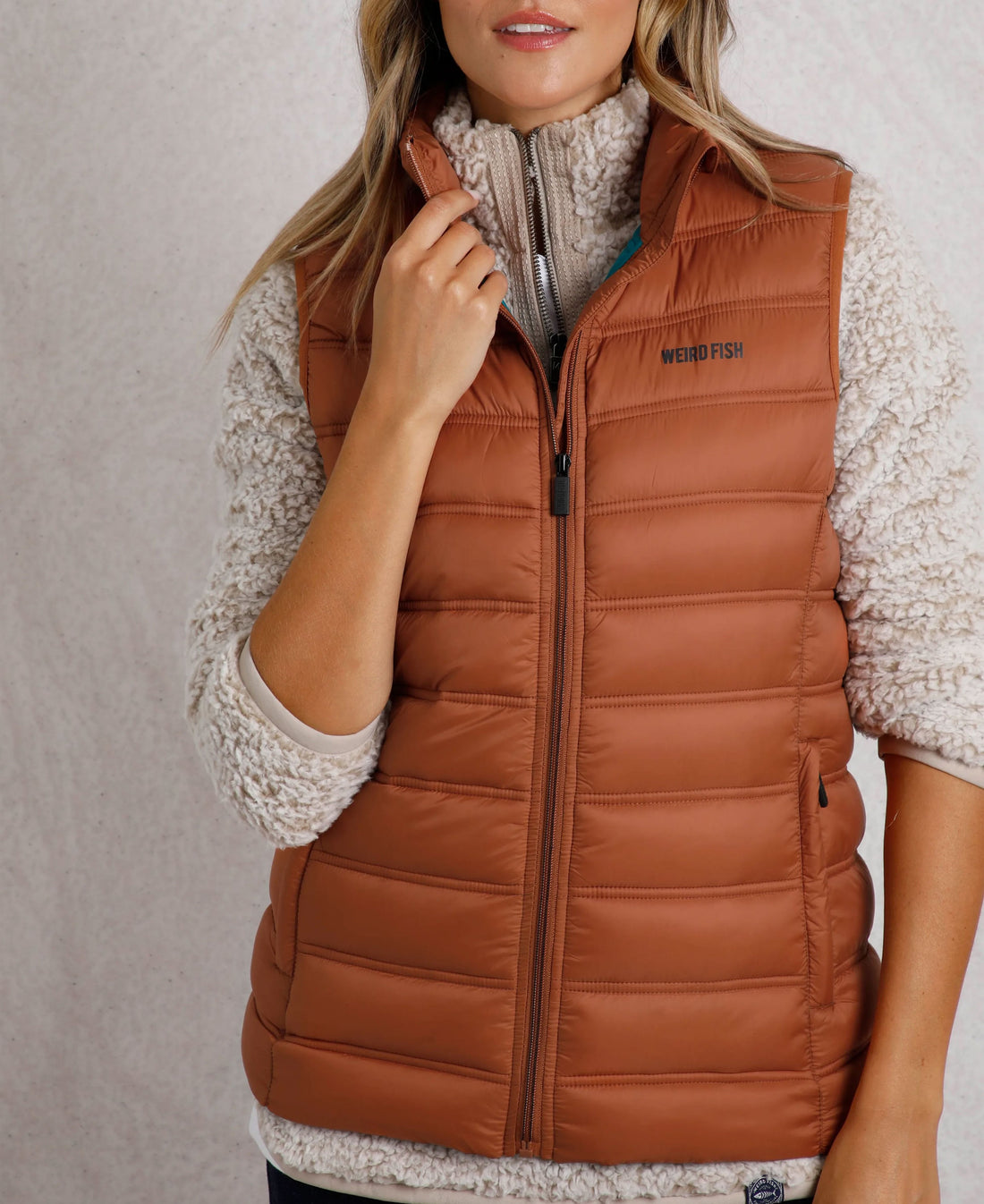 Atissa Lightweight Padded Gilet - Rust