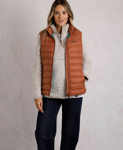 Atissa Lightweight Padded Gilet - Rust