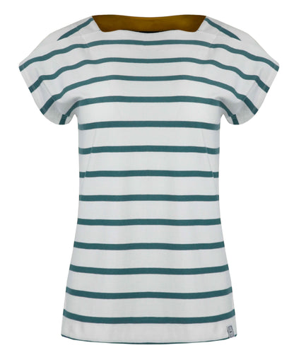 Bowe Organic Striped Jersey Top - Mineral Blue