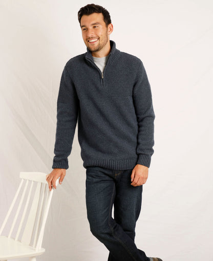 Burnaby 1/4 Zip Jumper - Ensign Blue