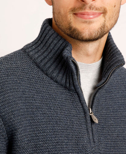 Burnaby 1/4 Zip Jumper - Ensign Blue