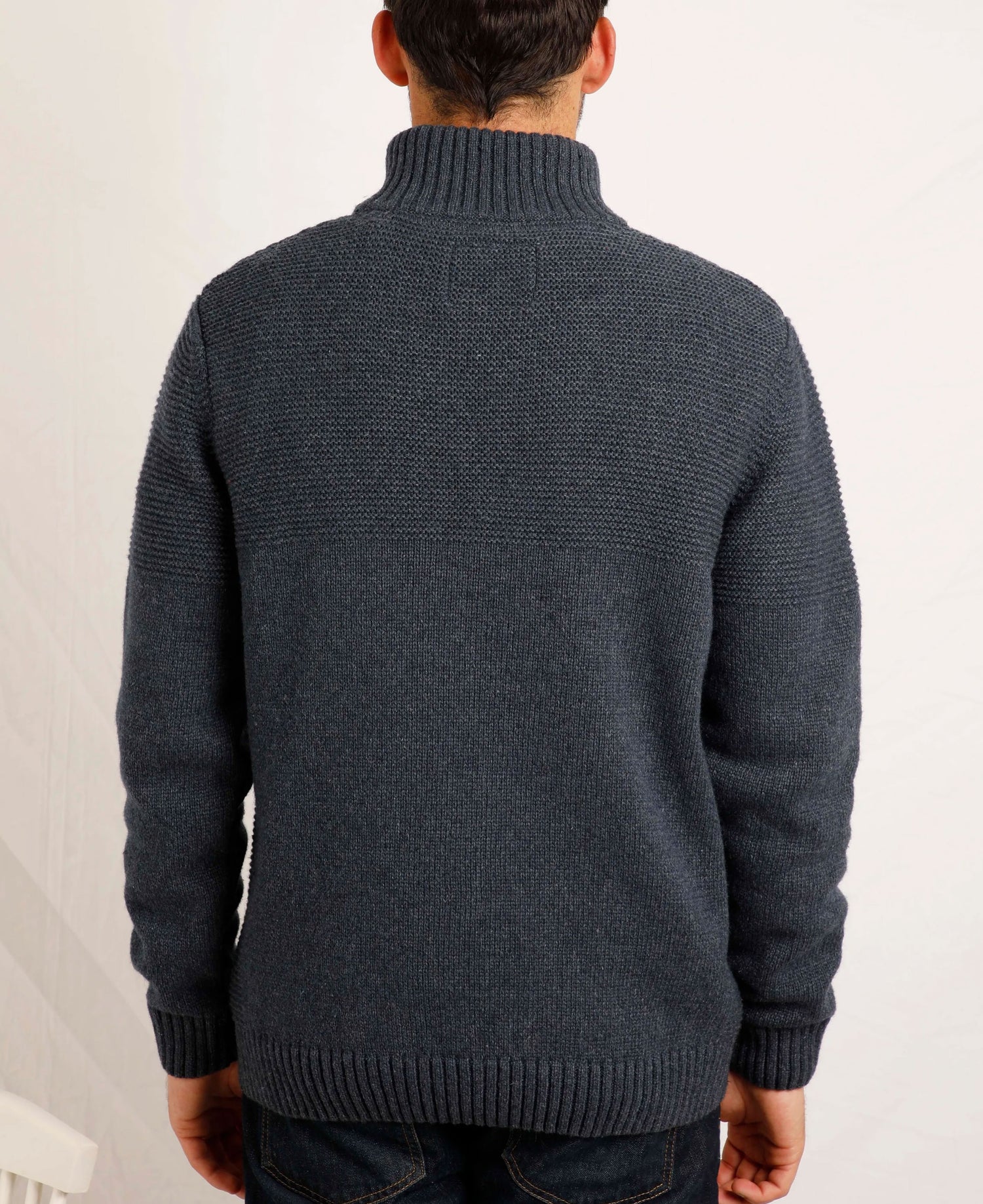 Burnaby 1/4 Zip Jumper - Ensign Blue