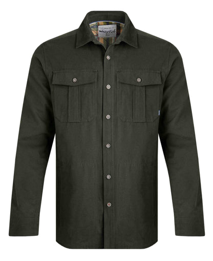 Garston Lined Utility Overshirt - Fir Green