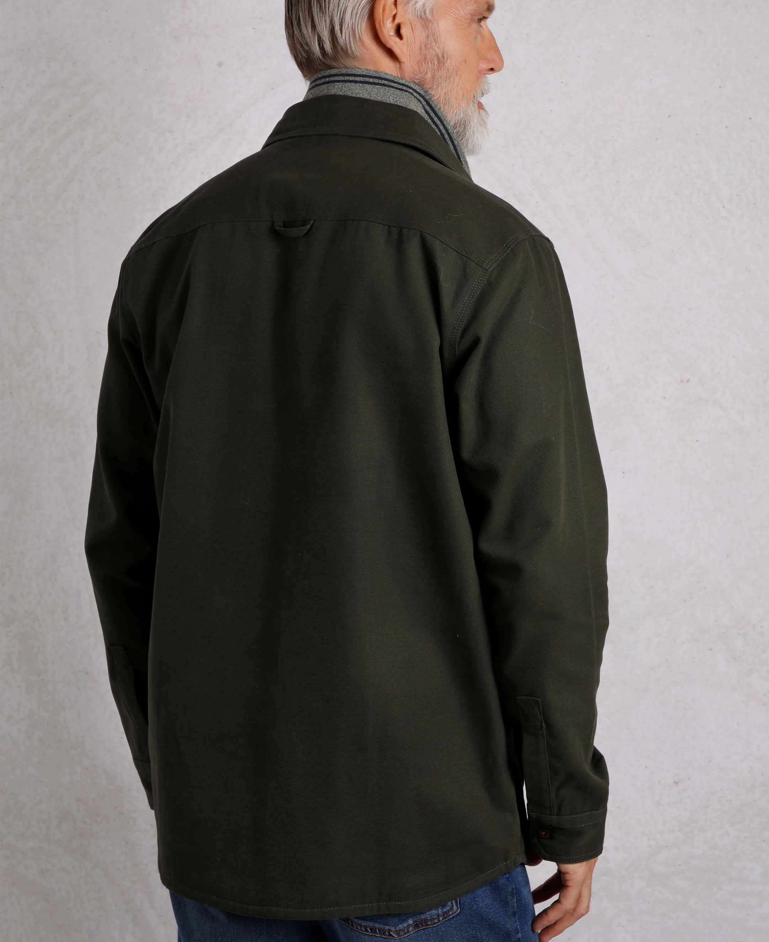 Garston Lined Utility Overshirt - Fir Green