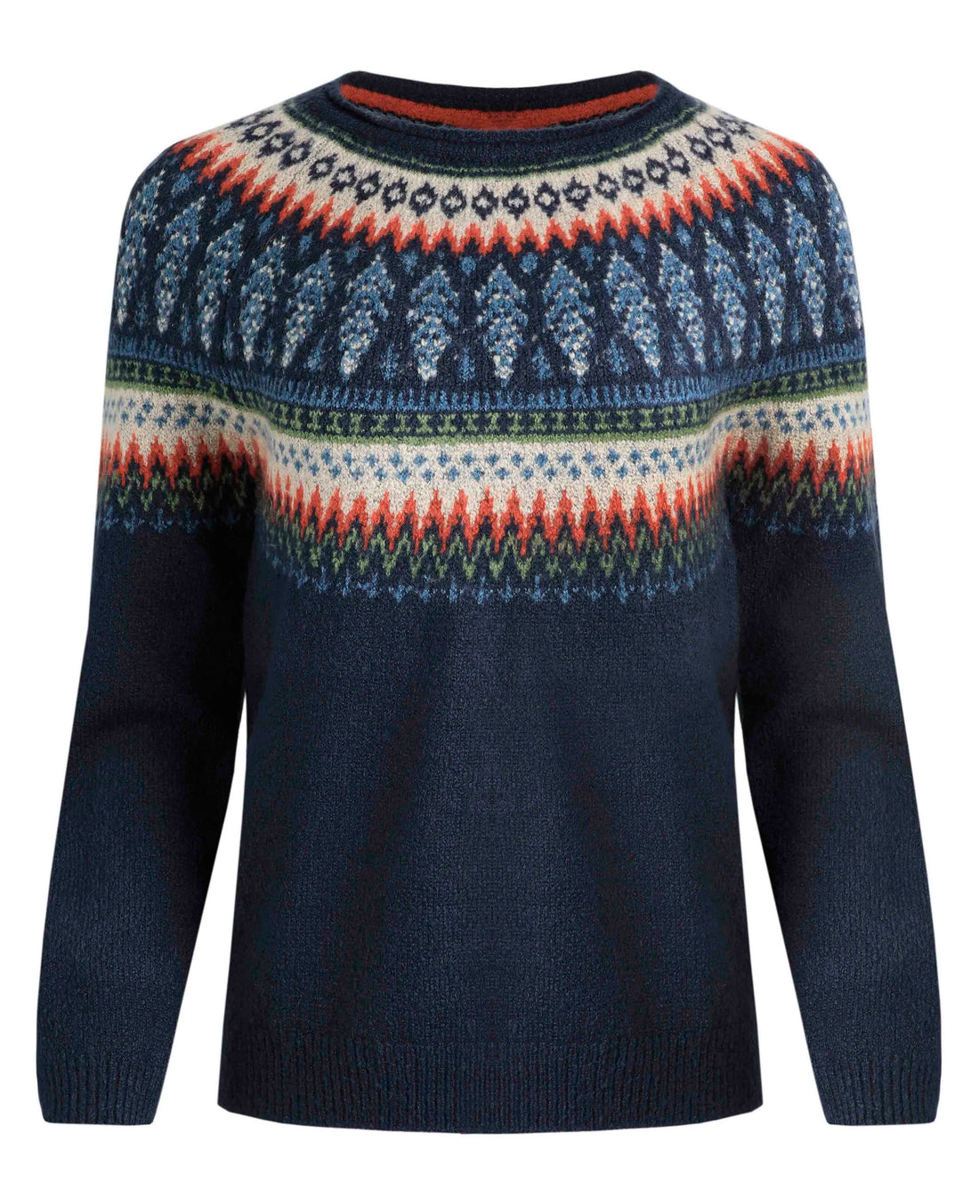 Lowell Eco Fair Isle Jumper - Navy