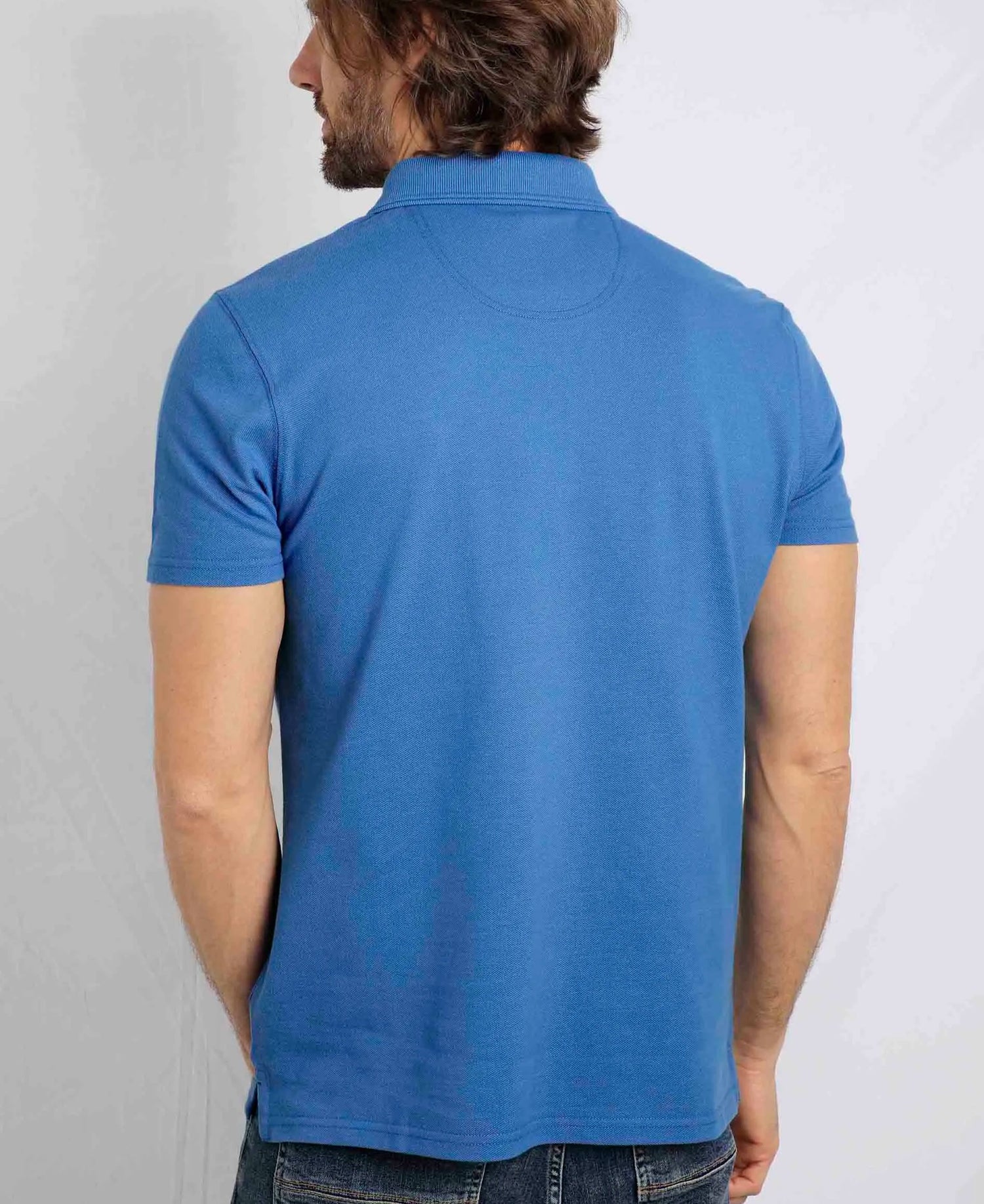 Miles Pique Polo Shirt - Blue Sapphire